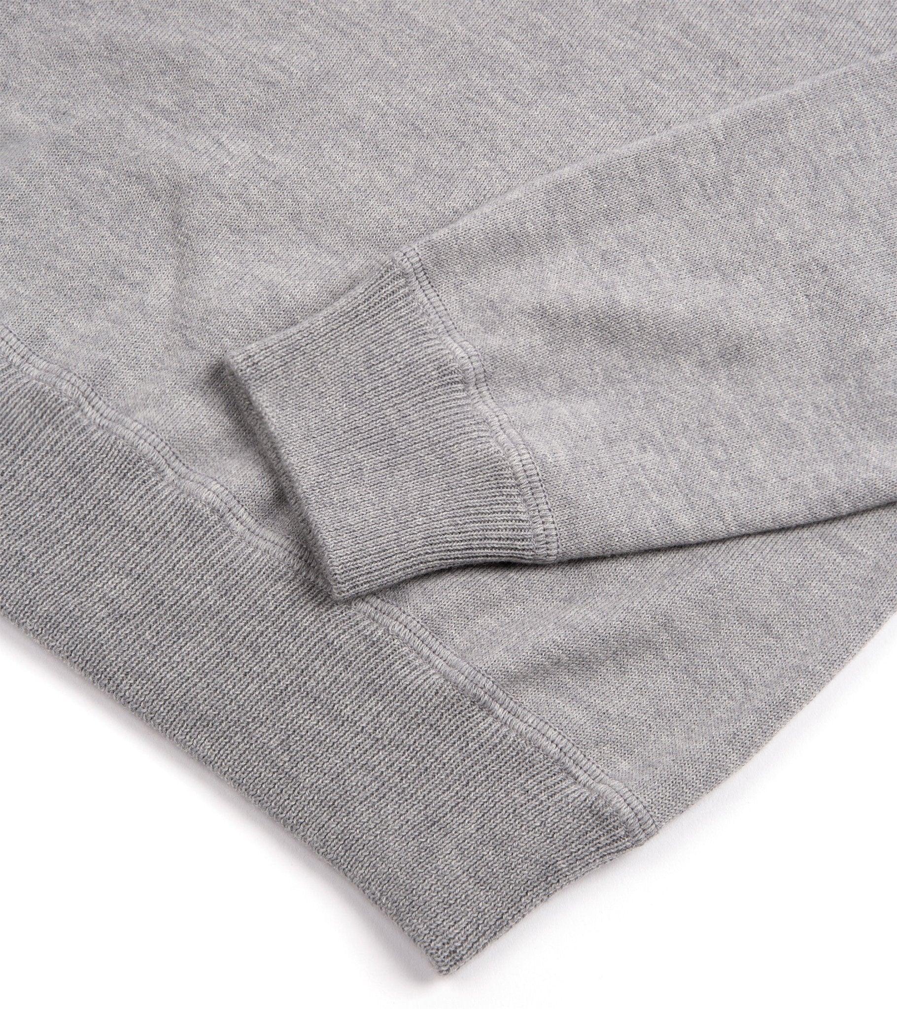 Trunk Marsham Cotton Cashmere Sweatshirt: Grey Marl - Trunk Clothiers