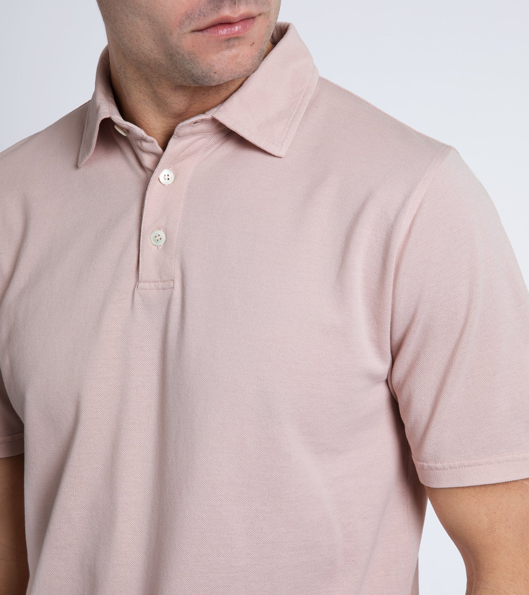 Trunk Moxon Short Sleeve Polo Shirt: Blush Pink - Trunk Clothiers