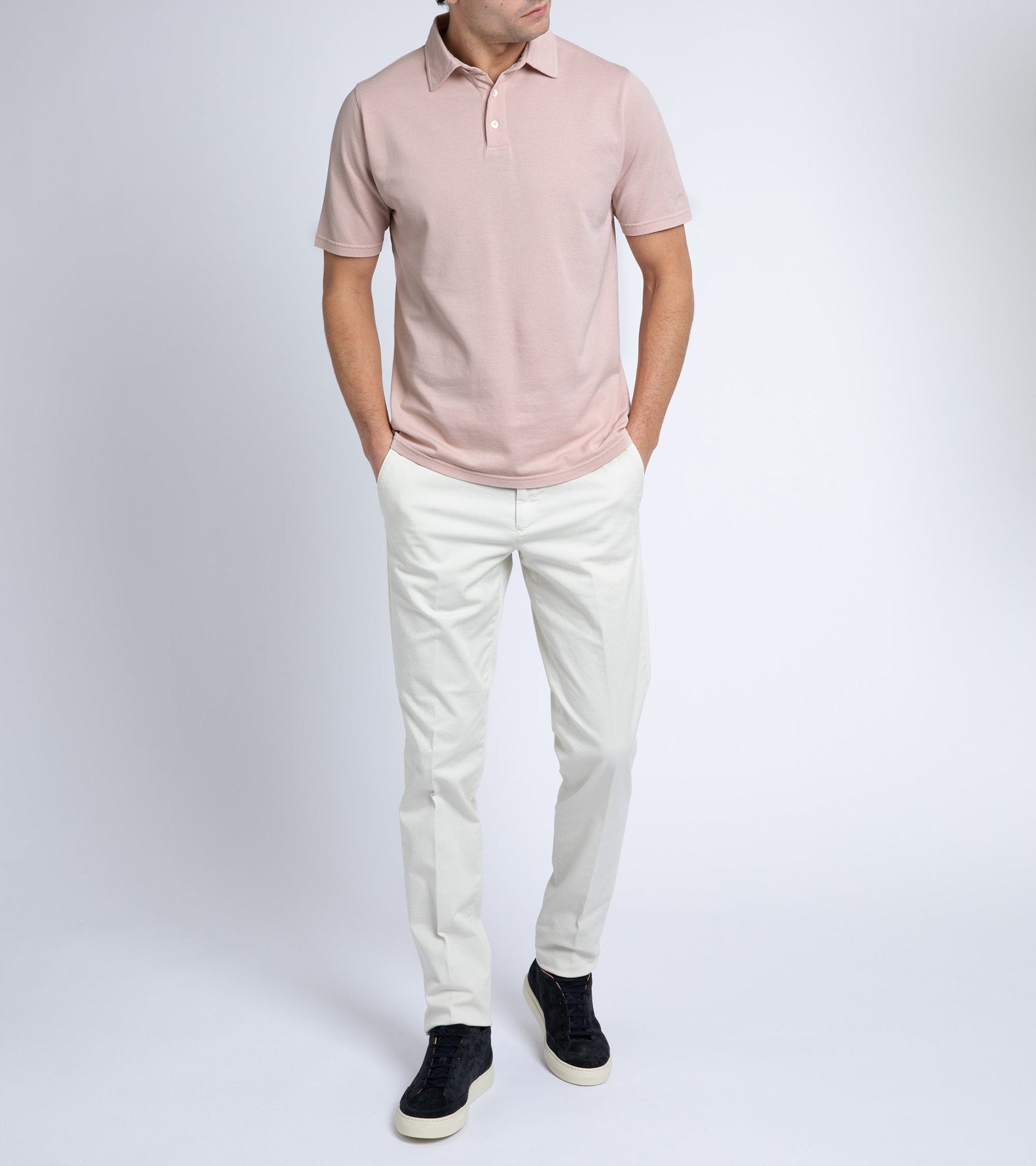 Trunk Moxon Short Sleeve Polo Shirt: Blush Pink - Trunk Clothiers