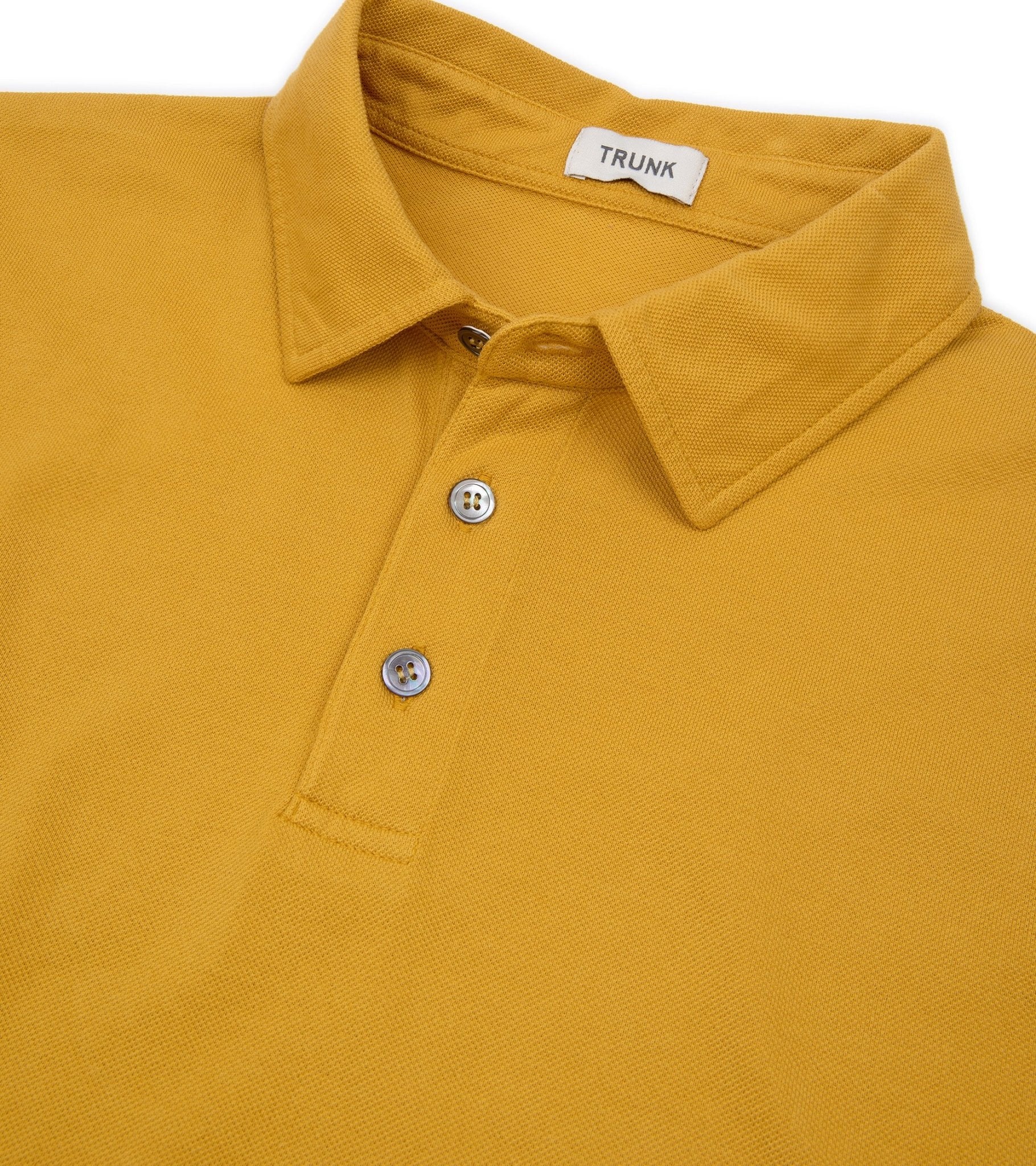 Trunk Moxon Short Sleeve Polo Shirt: Golden Yellow - Trunk Clothiers