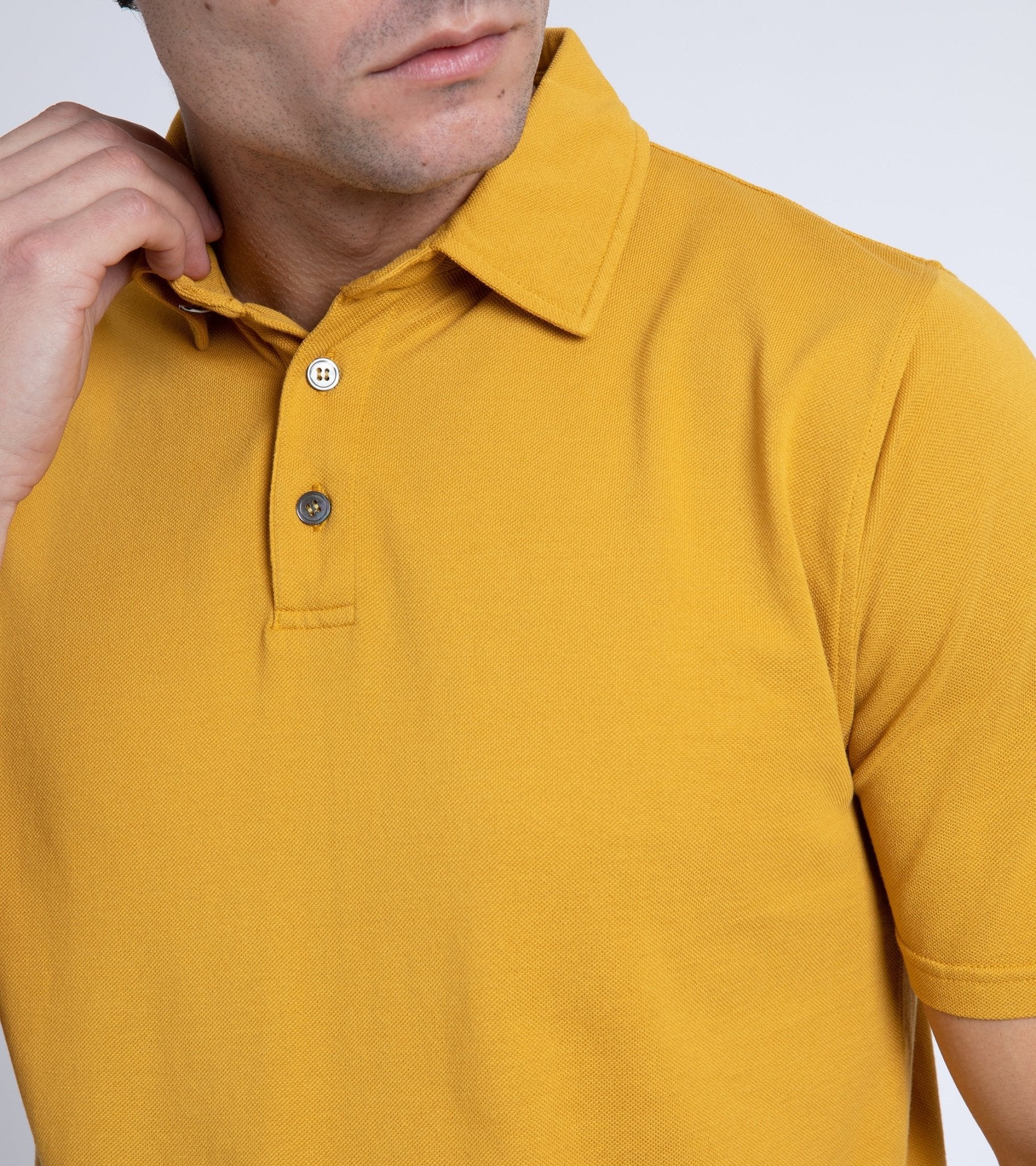 Trunk Moxon Short Sleeve Polo Shirt: Golden Yellow - Trunk Clothiers