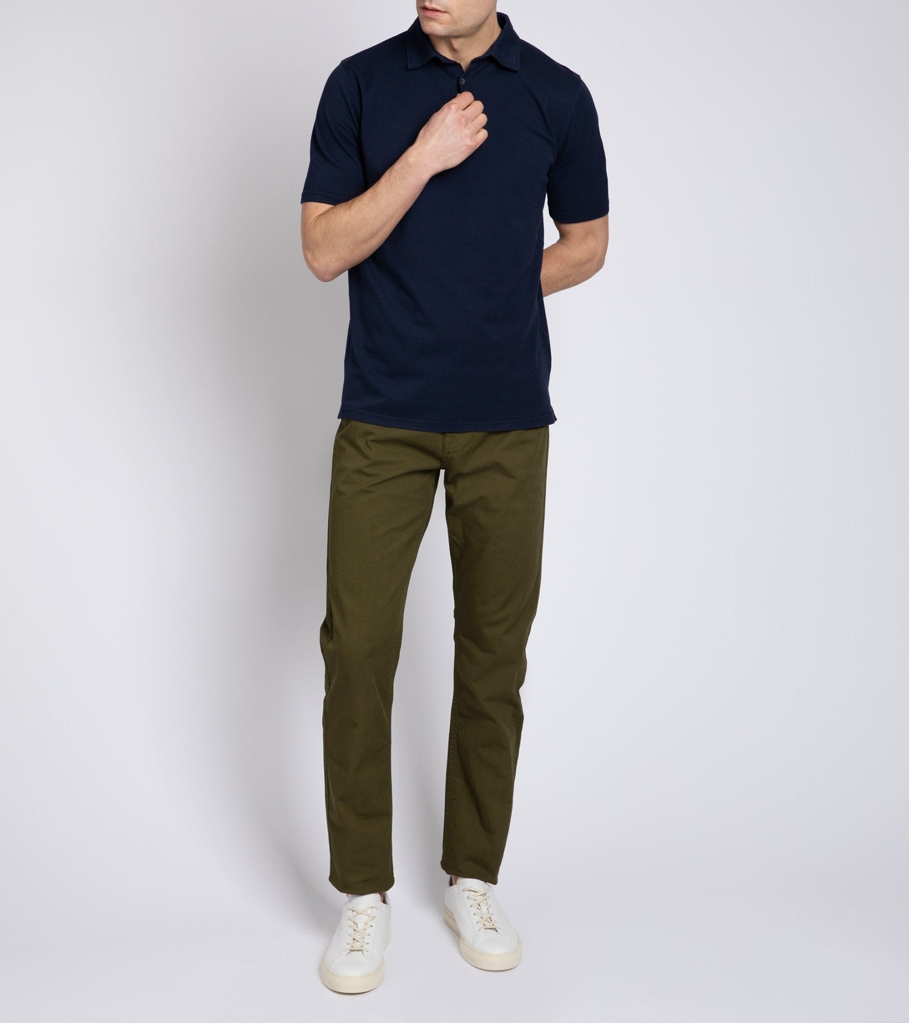 Trunk Moxon Short Sleeve Polo Shirt: Navy - Trunk Clothiers