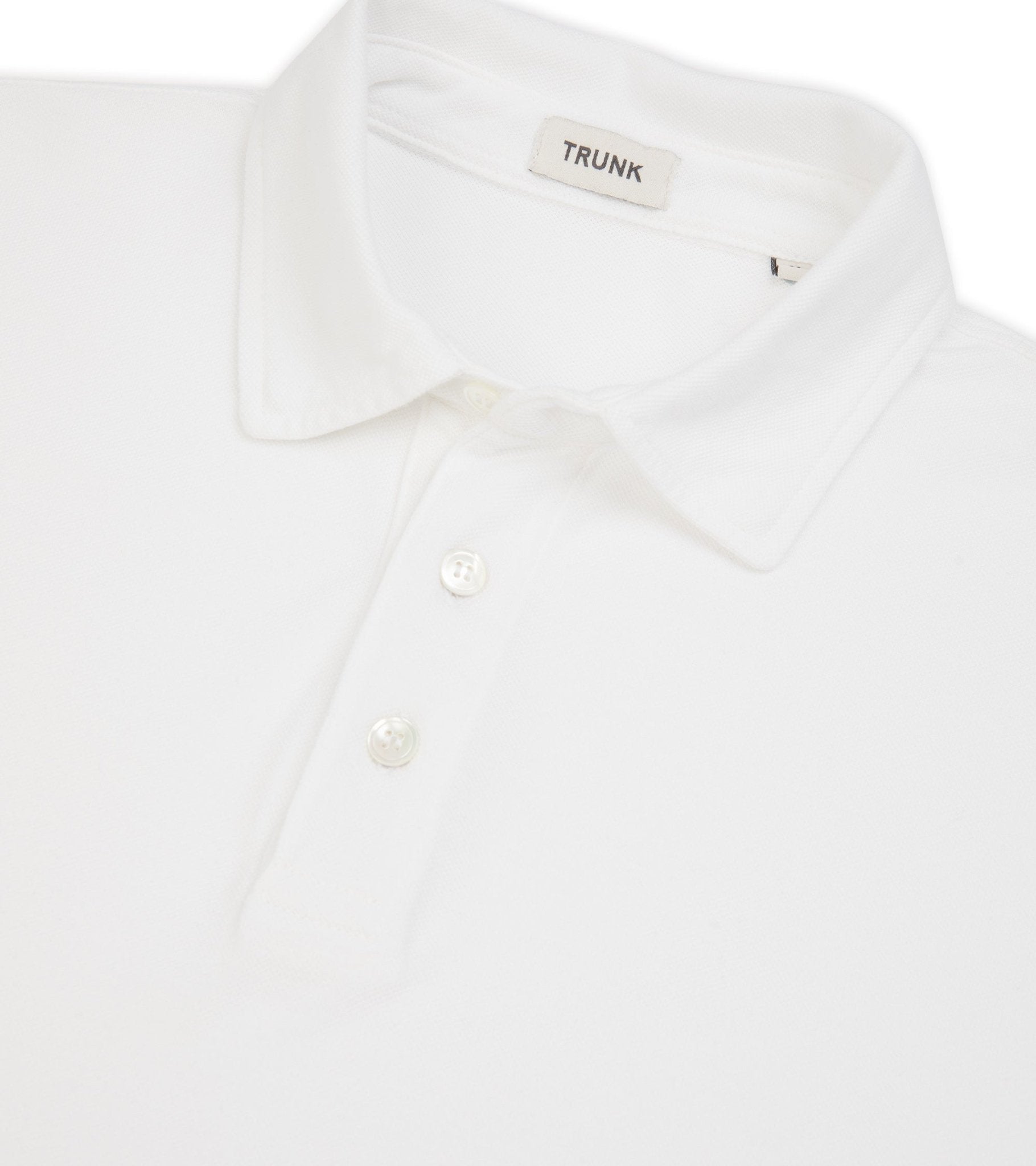 Trunk Moxon Short Sleeve Polo Shirt: White - Trunk Clothiers