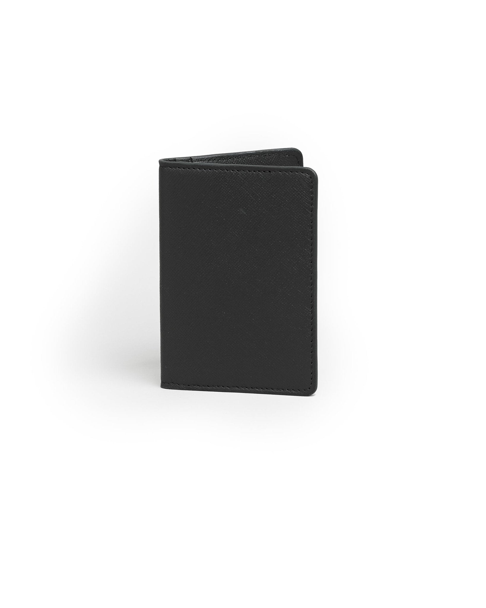 Trunk Saffiano Leather Bifold Cardholder: Charcoal - Trunk Clothiers