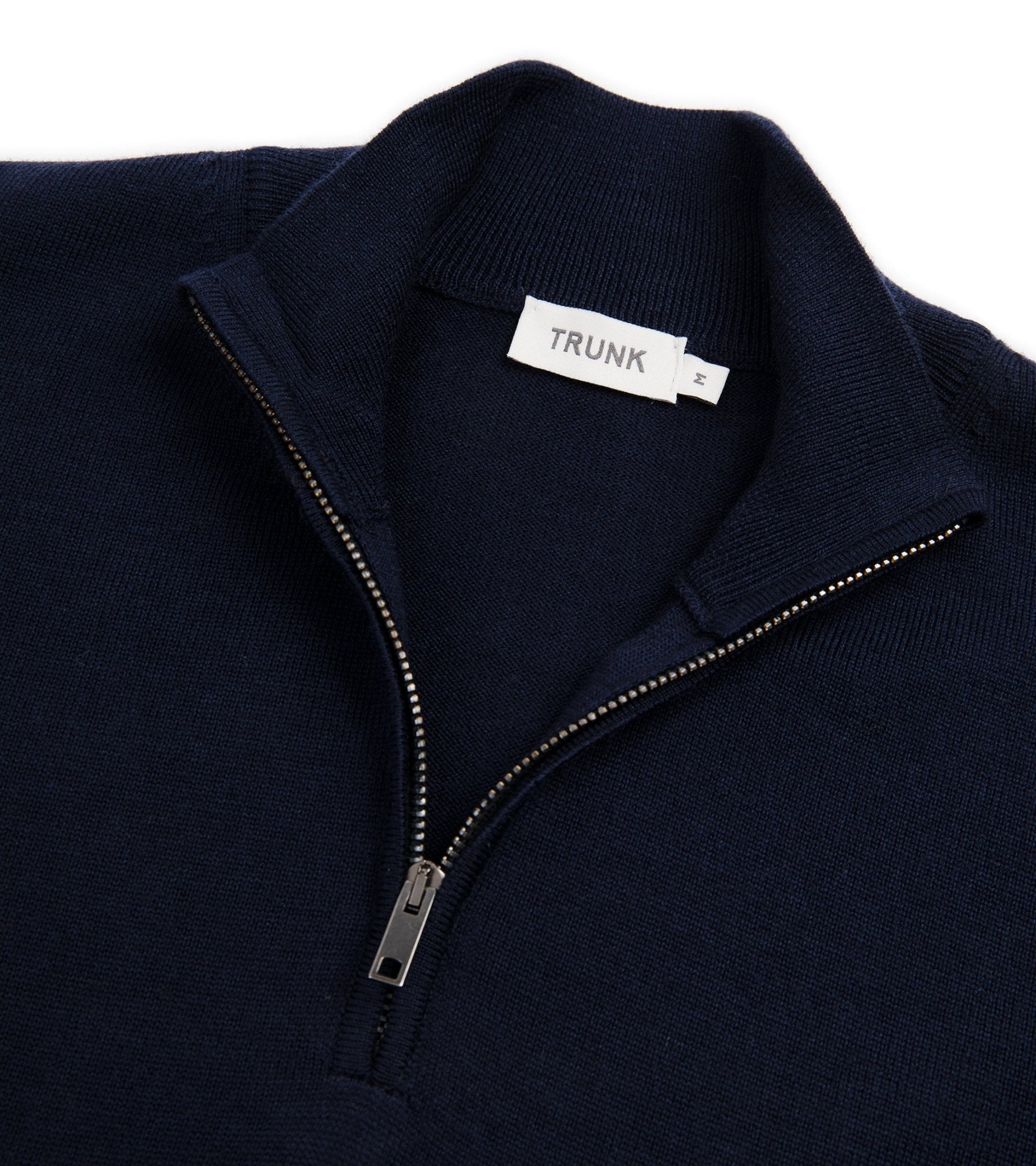 Trunk Trebeck Merino Half Zip Sweater: Navy - Trunk Clothiers