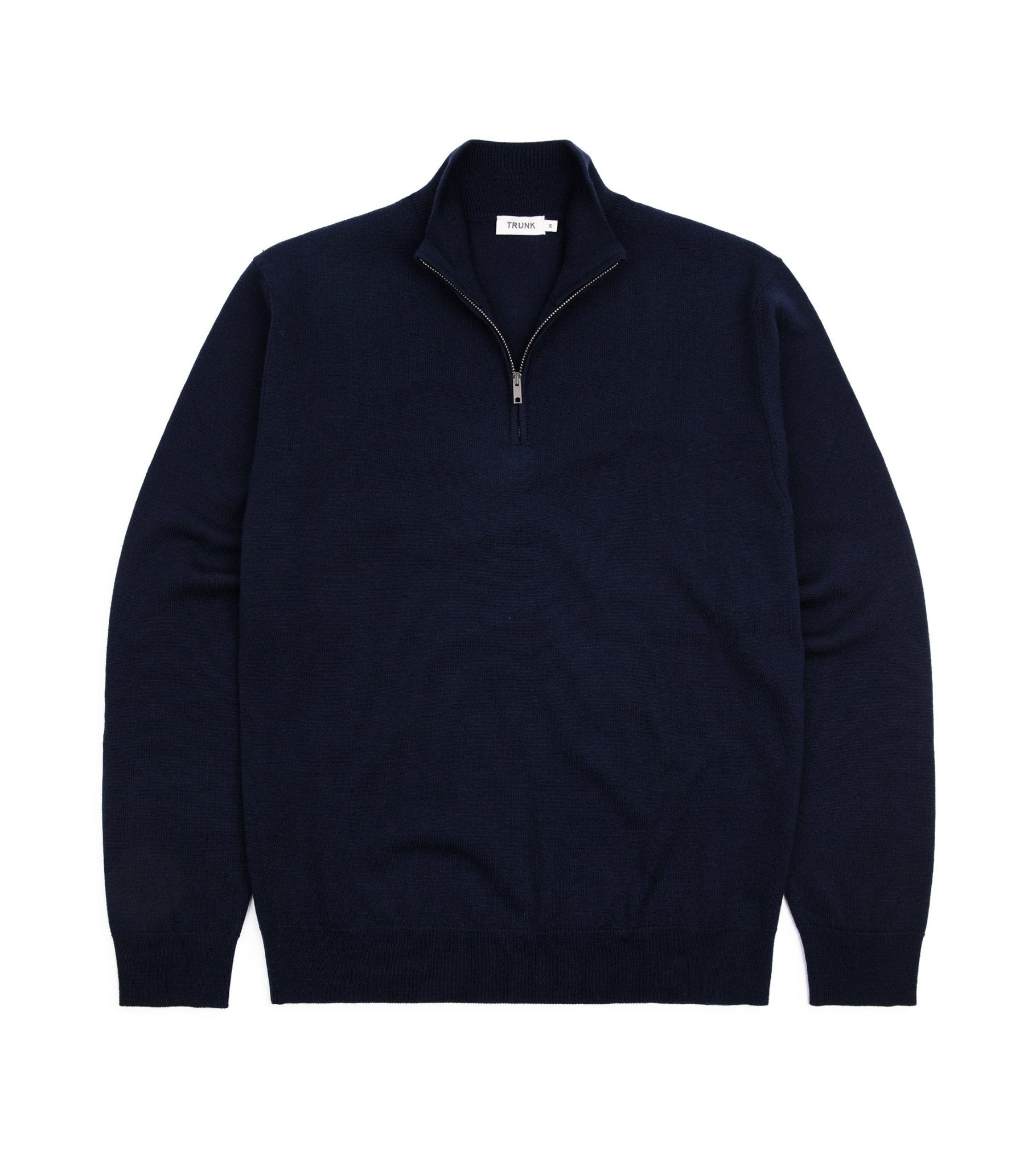 Trunk Trebeck Merino Half Zip Sweater: Navy - Trunk Clothiers