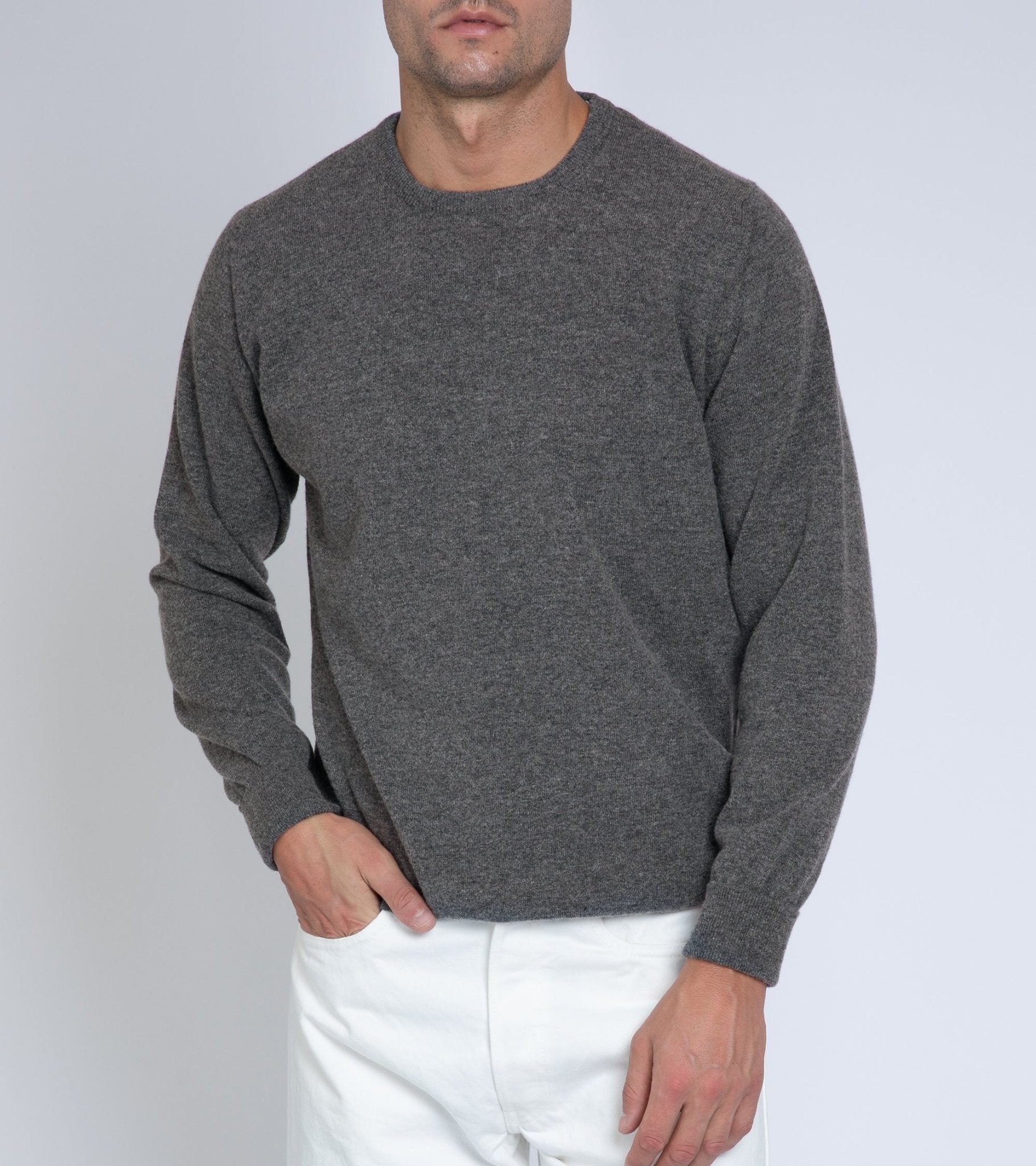 Trunk Walden Geelong Crew Neck Sweater: Grey - Trunk Clothiers