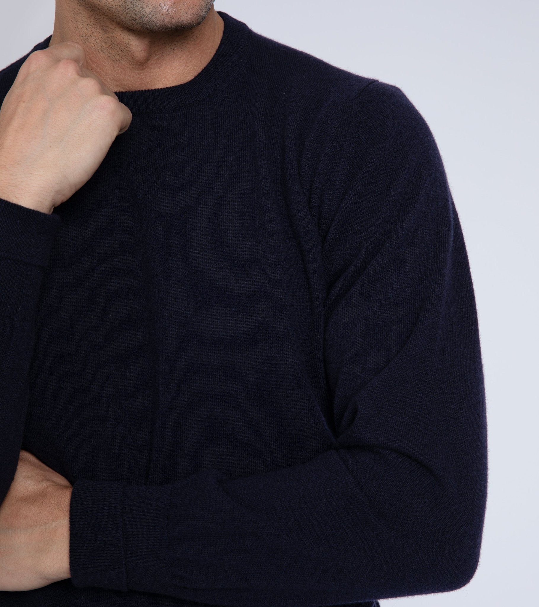 Trunk Walden Geelong Crew Neck Sweater: Navy - Trunk Clothiers