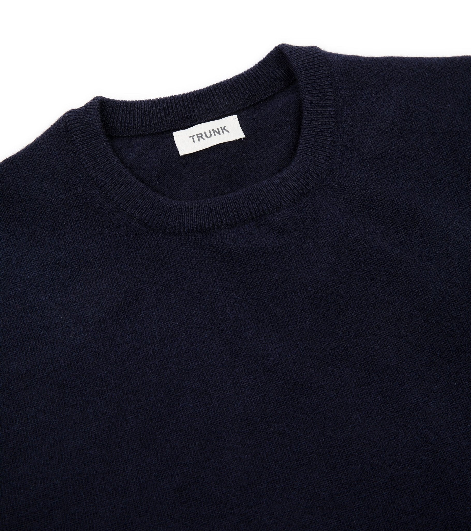 Trunk Walden Geelong Crew Neck Sweater: Navy - Trunk Clothiers