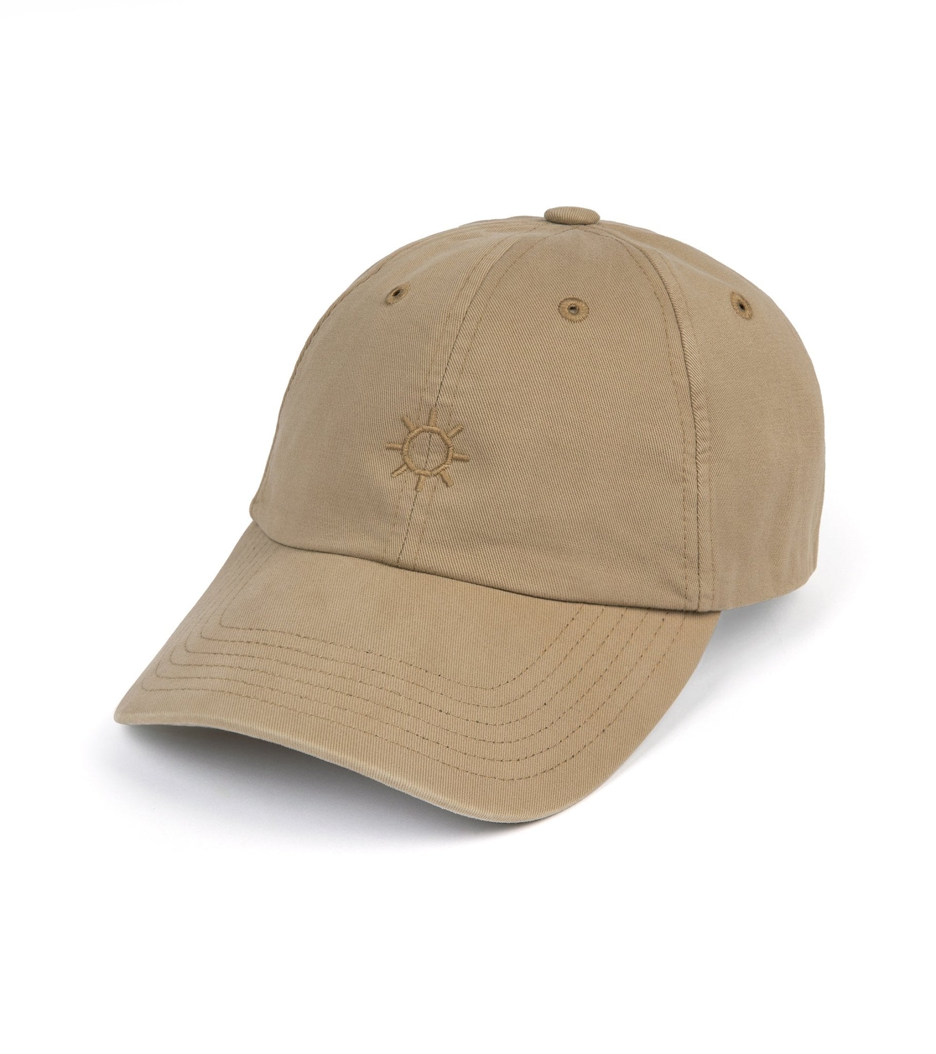 Trunk Washed Cotton Twill Baseball Cap: Beige - Trunk Clothiers