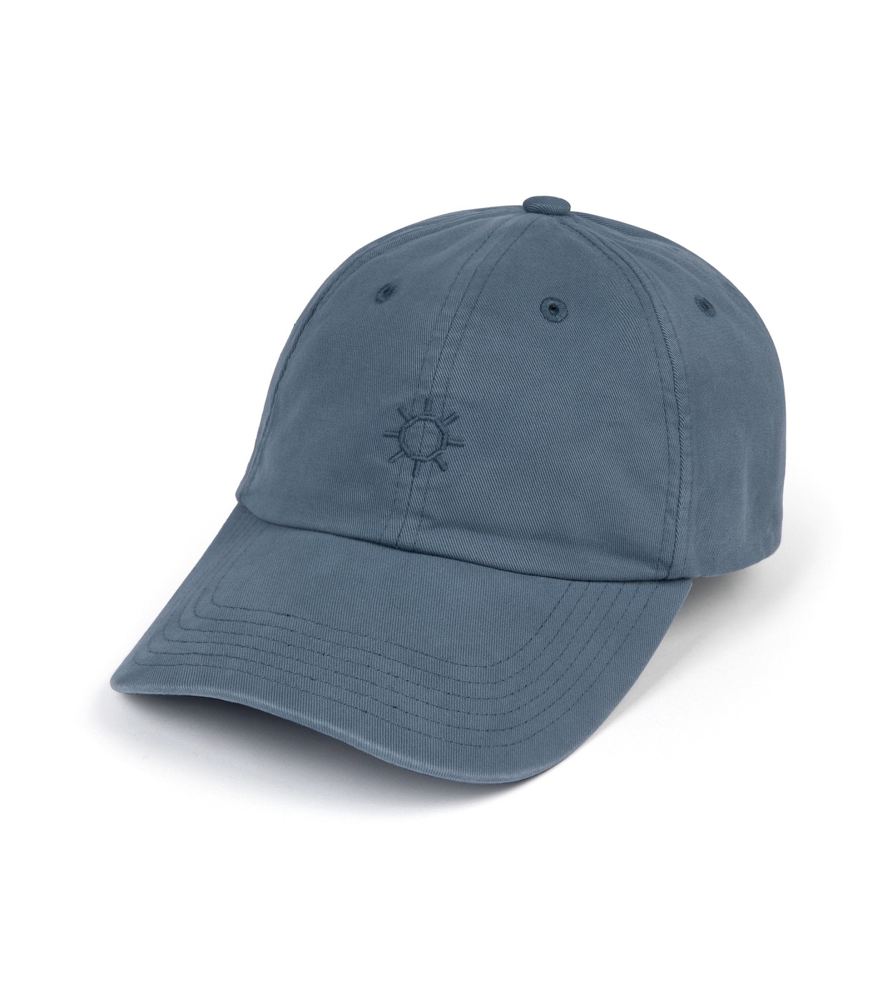 Trunk Washed Cotton Twill Baseball Cap: Mid Blue - Trunk Clothiers