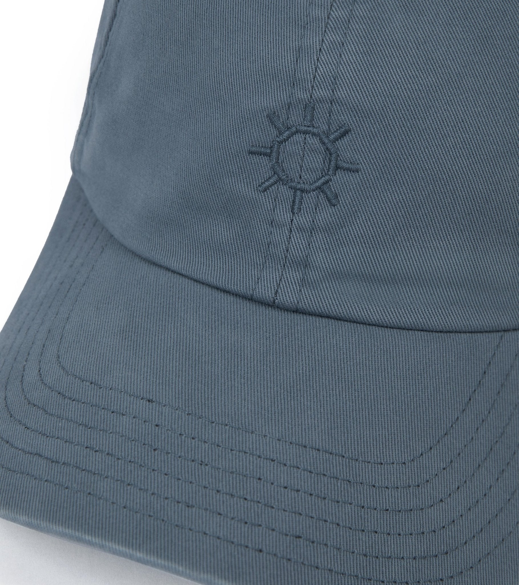 Trunk Washed Cotton Twill Baseball Cap: Mid Blue - Trunk Clothiers