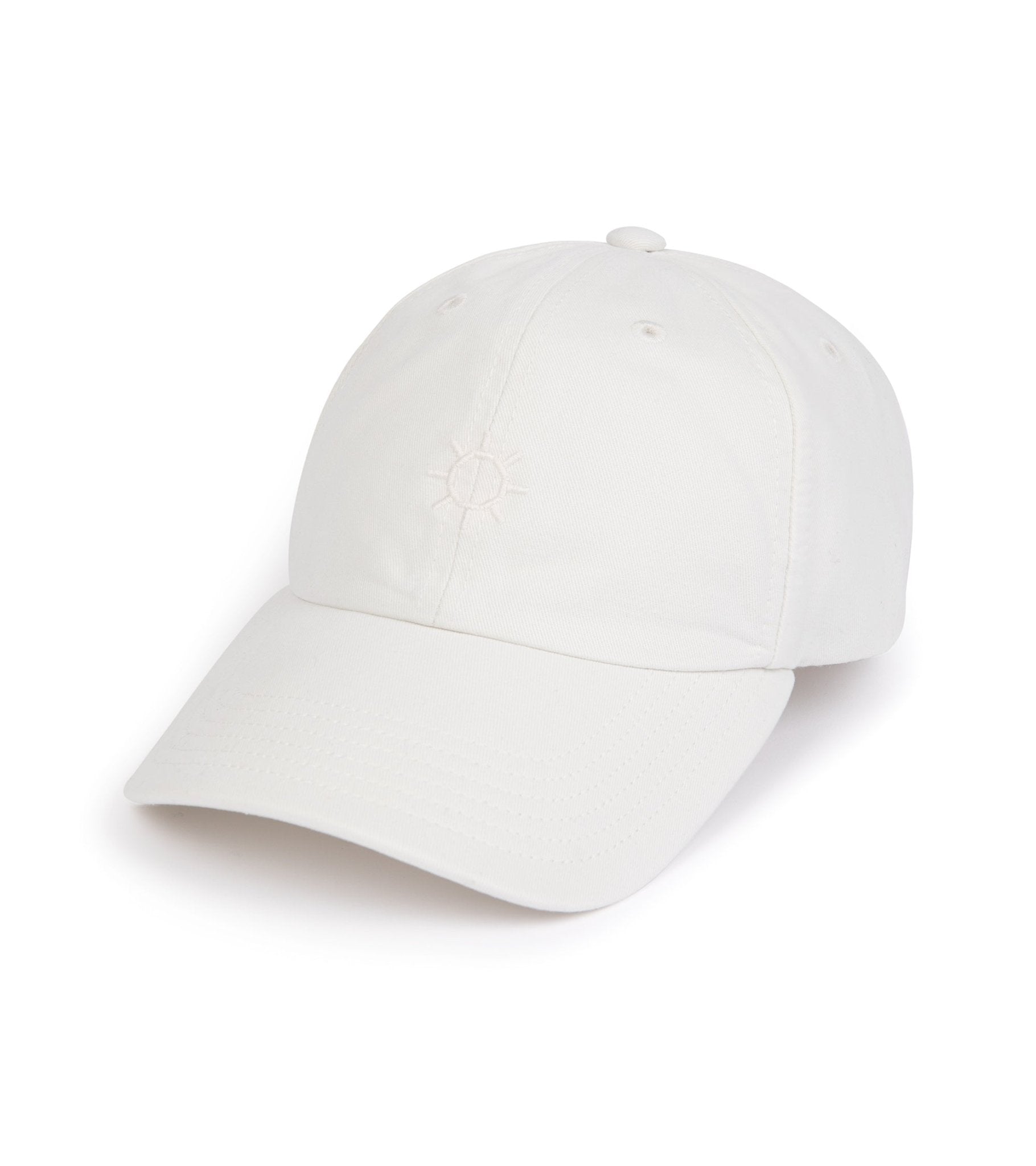 Trunk Washed Cotton Twill Baseball Cap: Off White - Trunk Clothiers