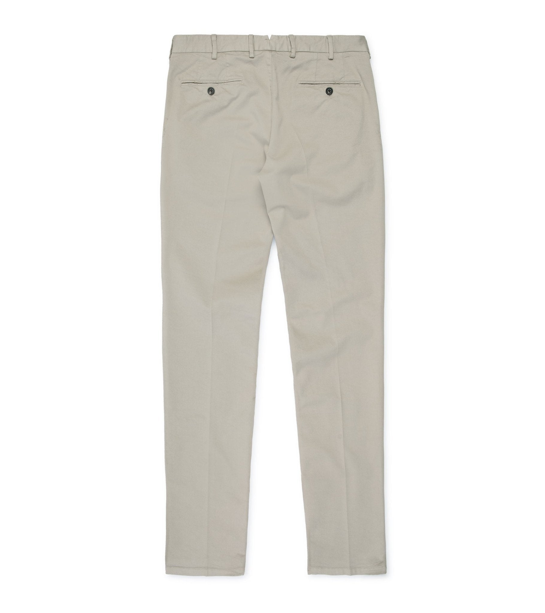 Trunk Welbeck Flat Front Cotton Trousers: Greige - Trunk Clothiers