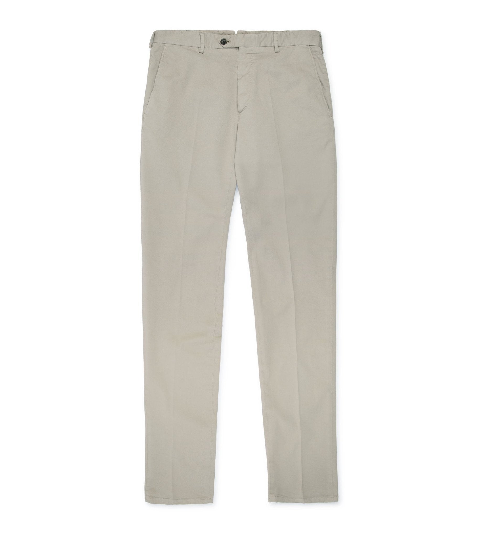 Trunk Welbeck Flat Front Cotton Trousers: Greige - Trunk Clothiers