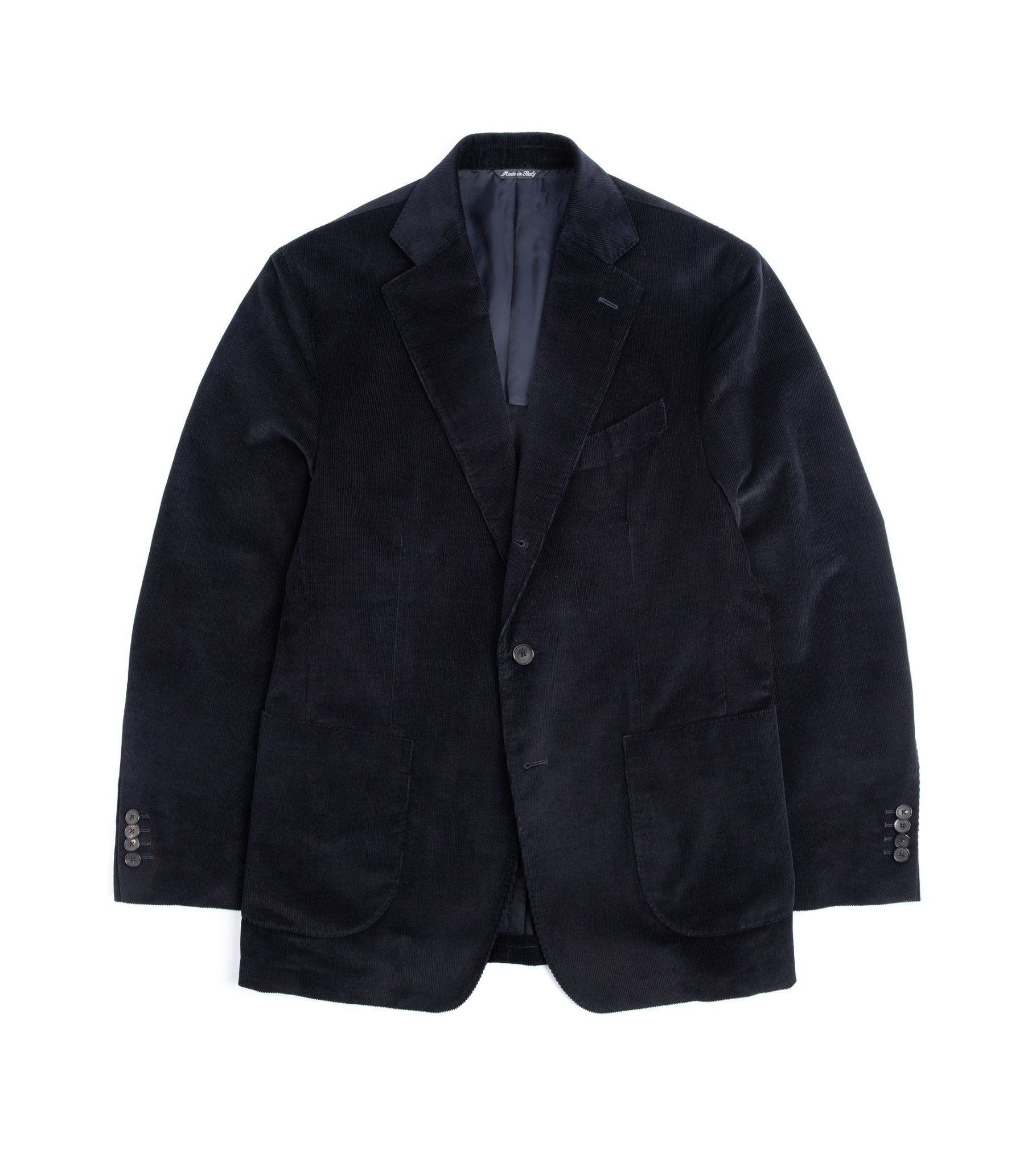 Trunk Wigmore Italian Cotton Needlecord Suit Jacket: Navy - Trunk Clothiers