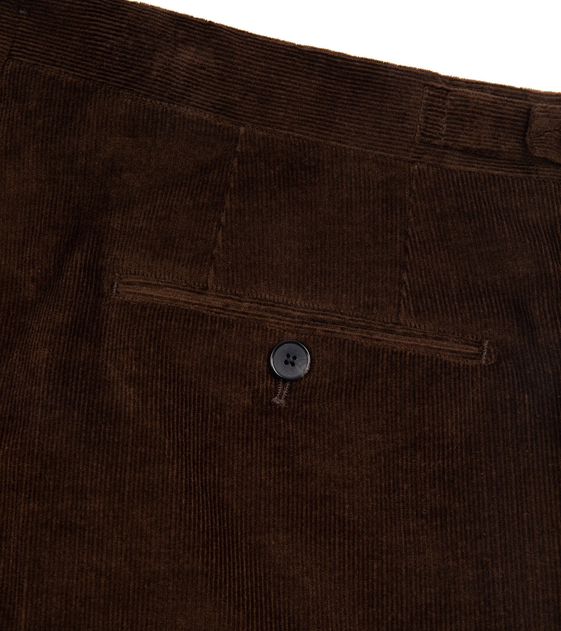 Trunk Wigmore Italian Cotton Needlecord Suit Trousers: Bitter Chocolate - Trunk Clothiers