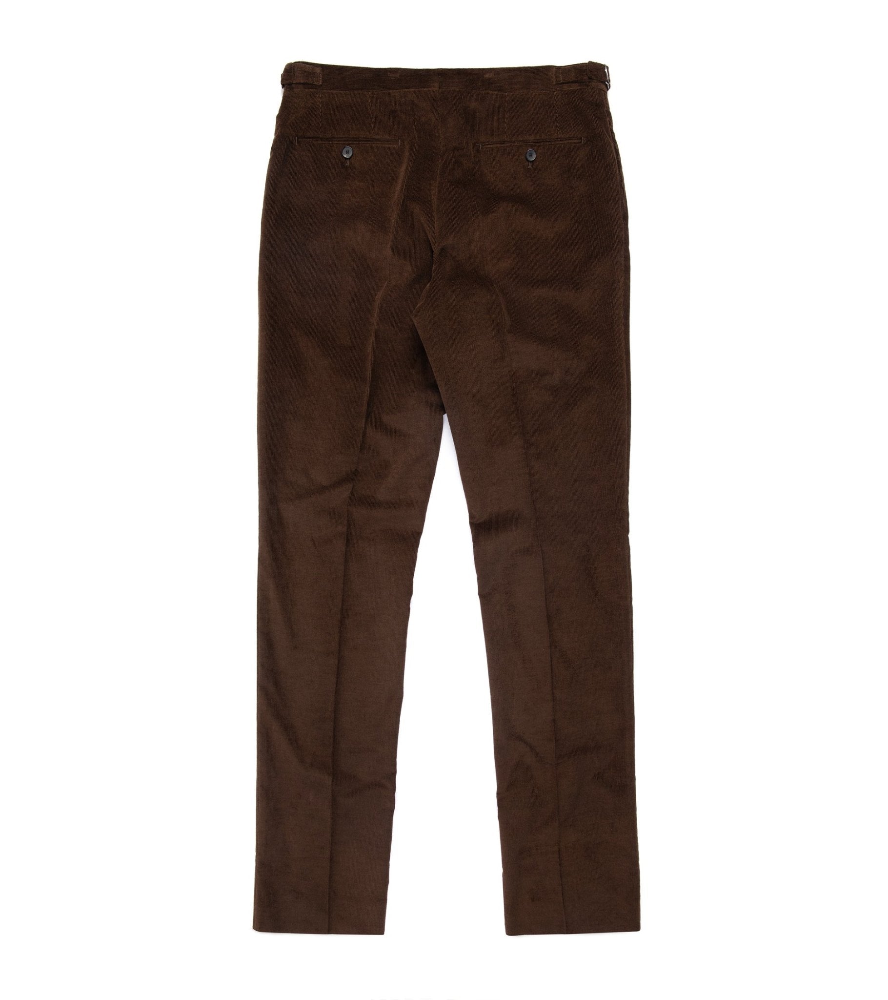 Trunk Wigmore Italian Cotton Needlecord Suit Trousers: Bitter Chocolate - Trunk Clothiers