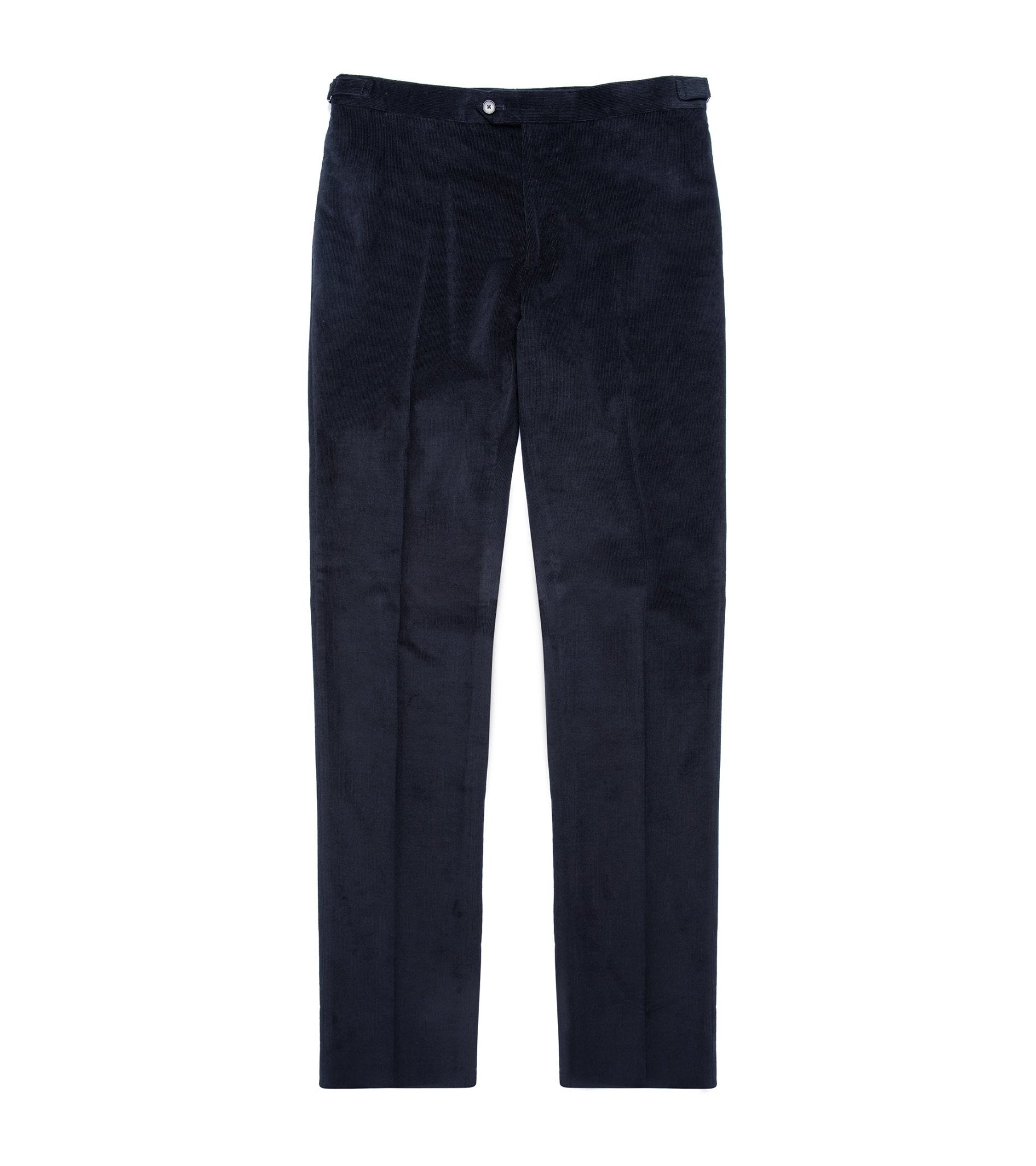 Trunk Wigmore Italian Cotton Needlecord Suit Trousers: Navy - Trunk Clothiers