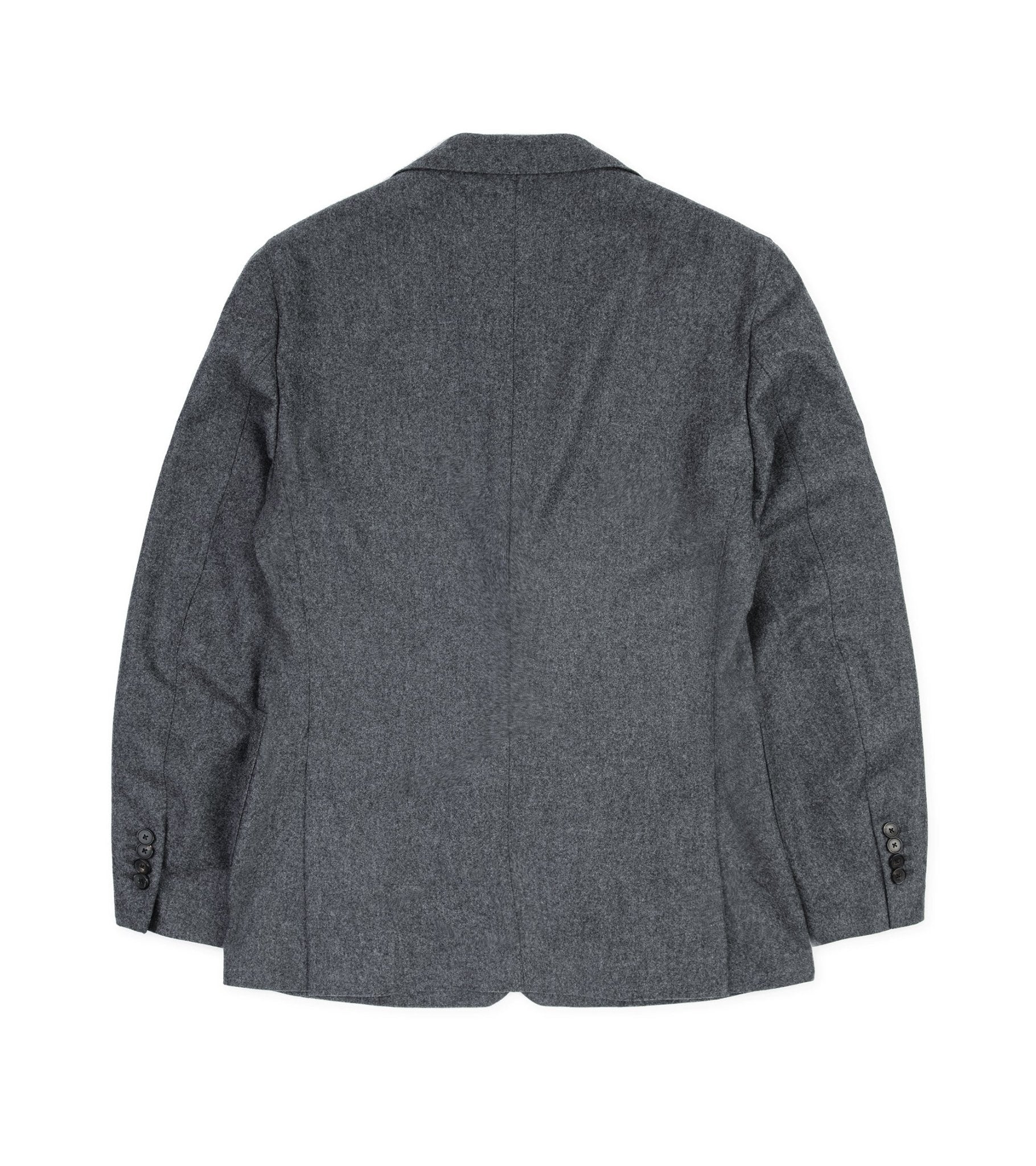 Trunk Wigmore Wool Flannel Suit Jacket: Charcoal - Trunk Clothiers