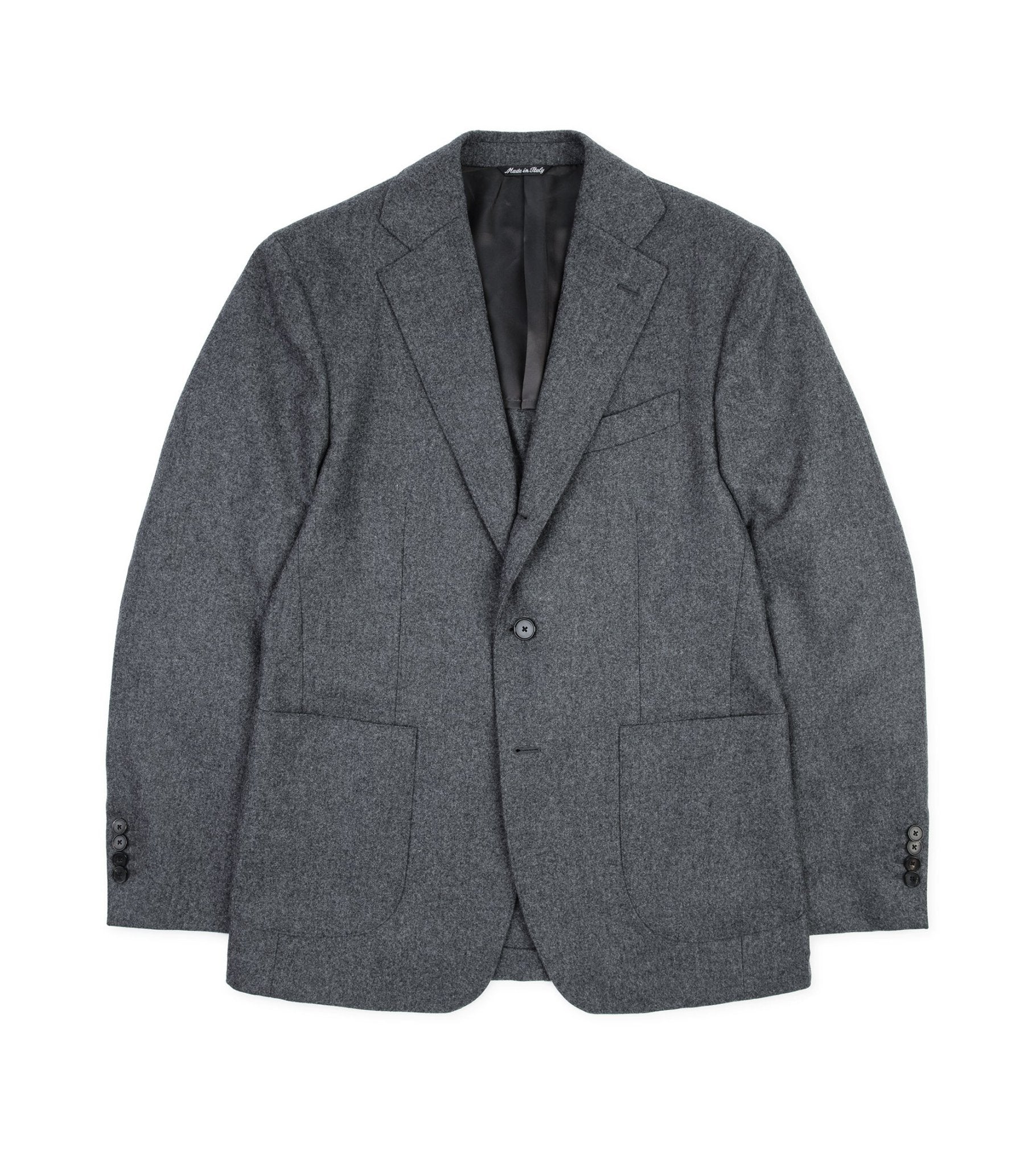 Trunk Wigmore Wool Flannel Suit Jacket: Charcoal - Trunk Clothiers