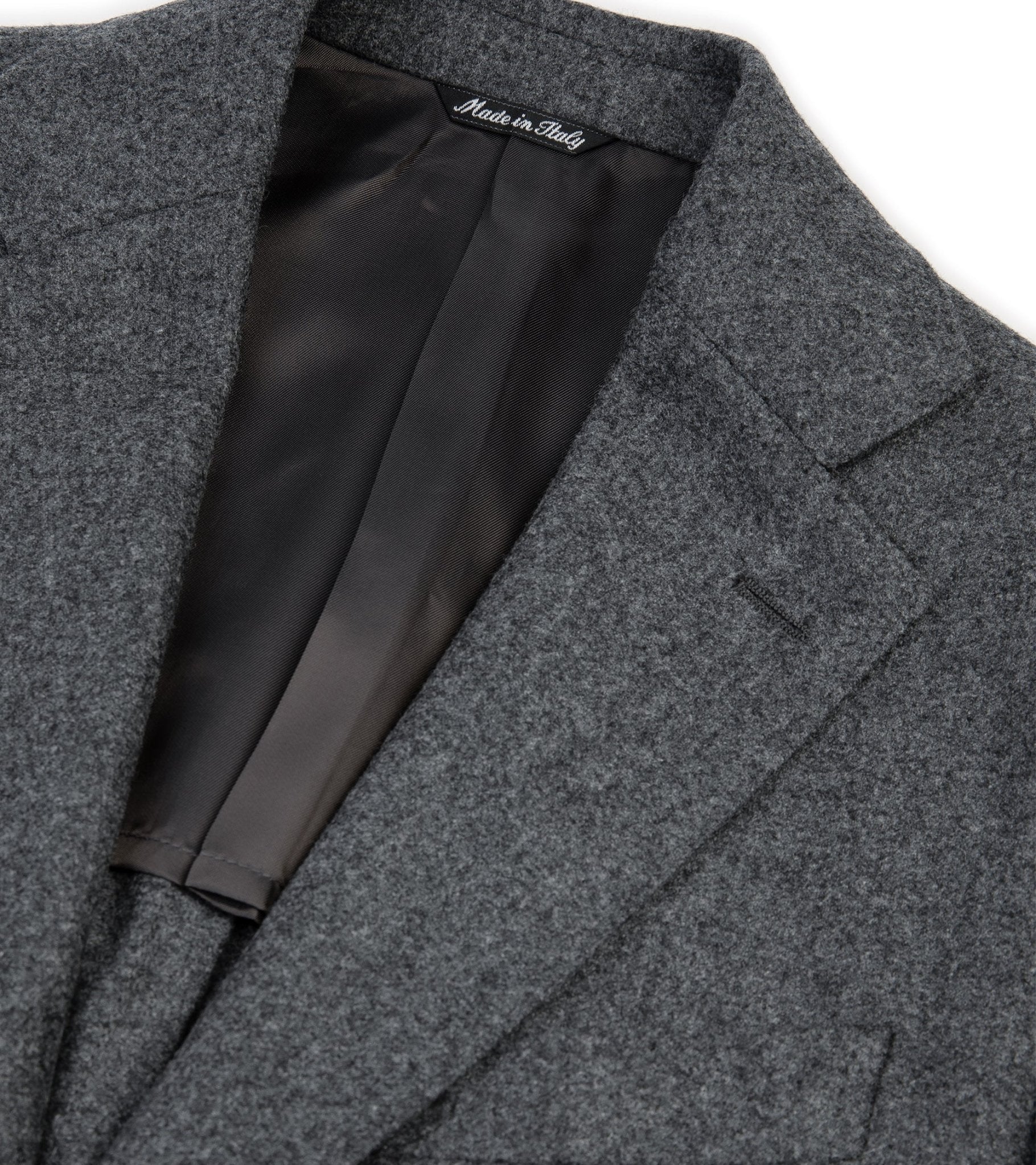 Trunk Wigmore Wool Flannel Suit Jacket: Charcoal - Trunk Clothiers