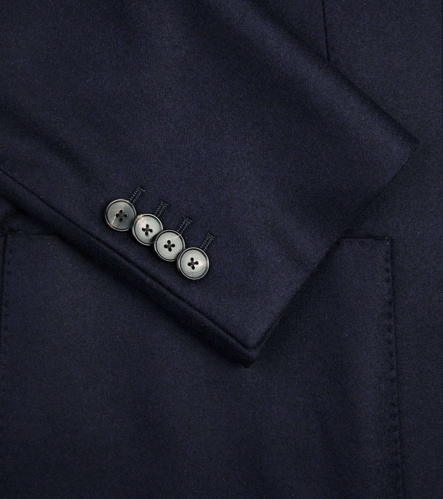 Trunk Wigmore Wool Flannel Suit Jacket: Navy - Trunk Clothiers