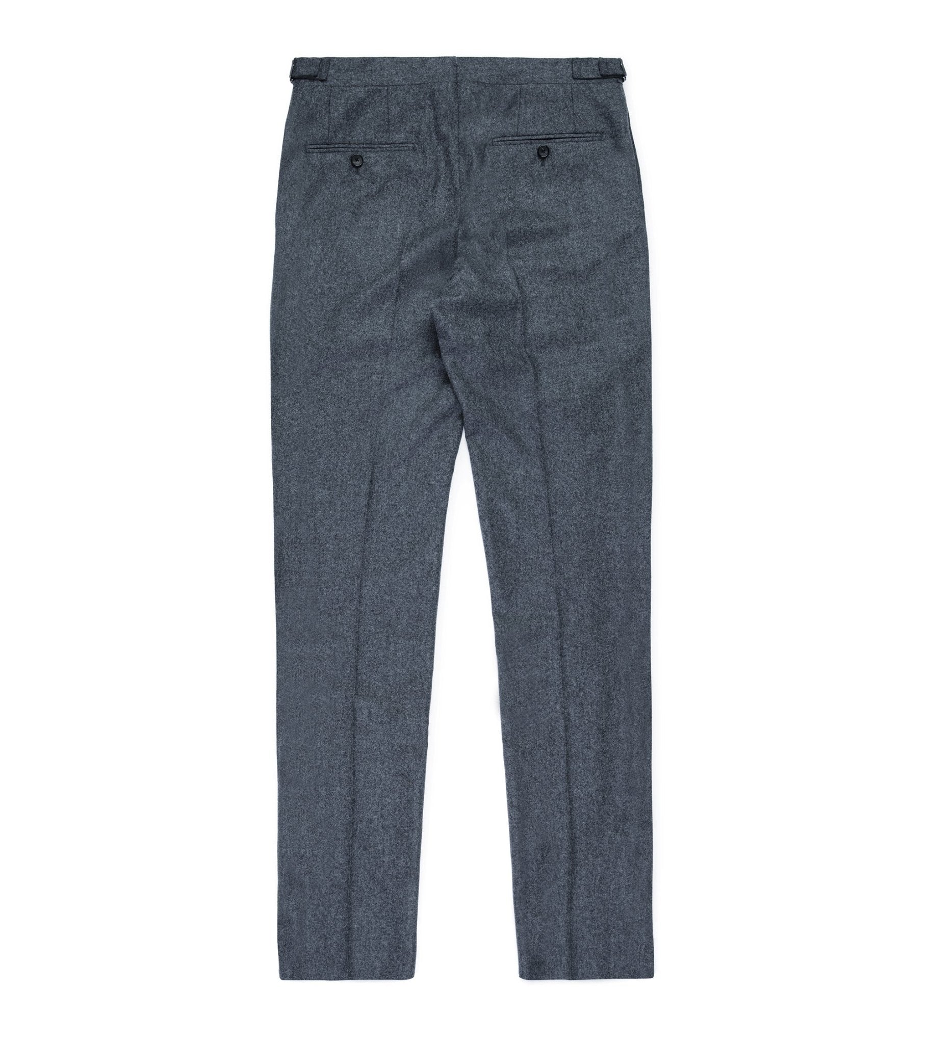 Trunk Wigmore Wool Flannel Suit Trousers: Charcoal - Trunk Clothiers