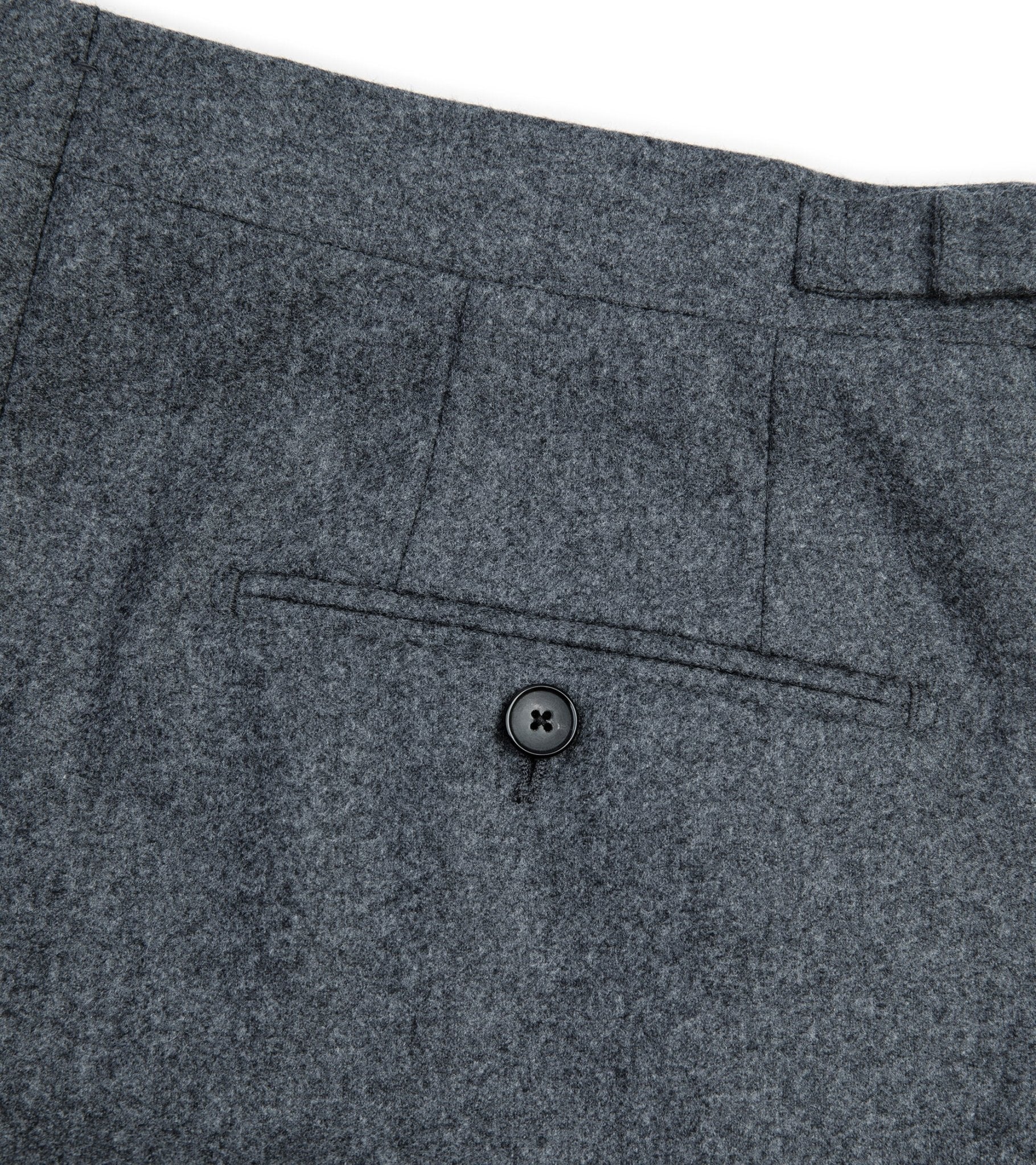 Trunk Wigmore Wool Flannel Suit Trousers: Charcoal - Trunk Clothiers