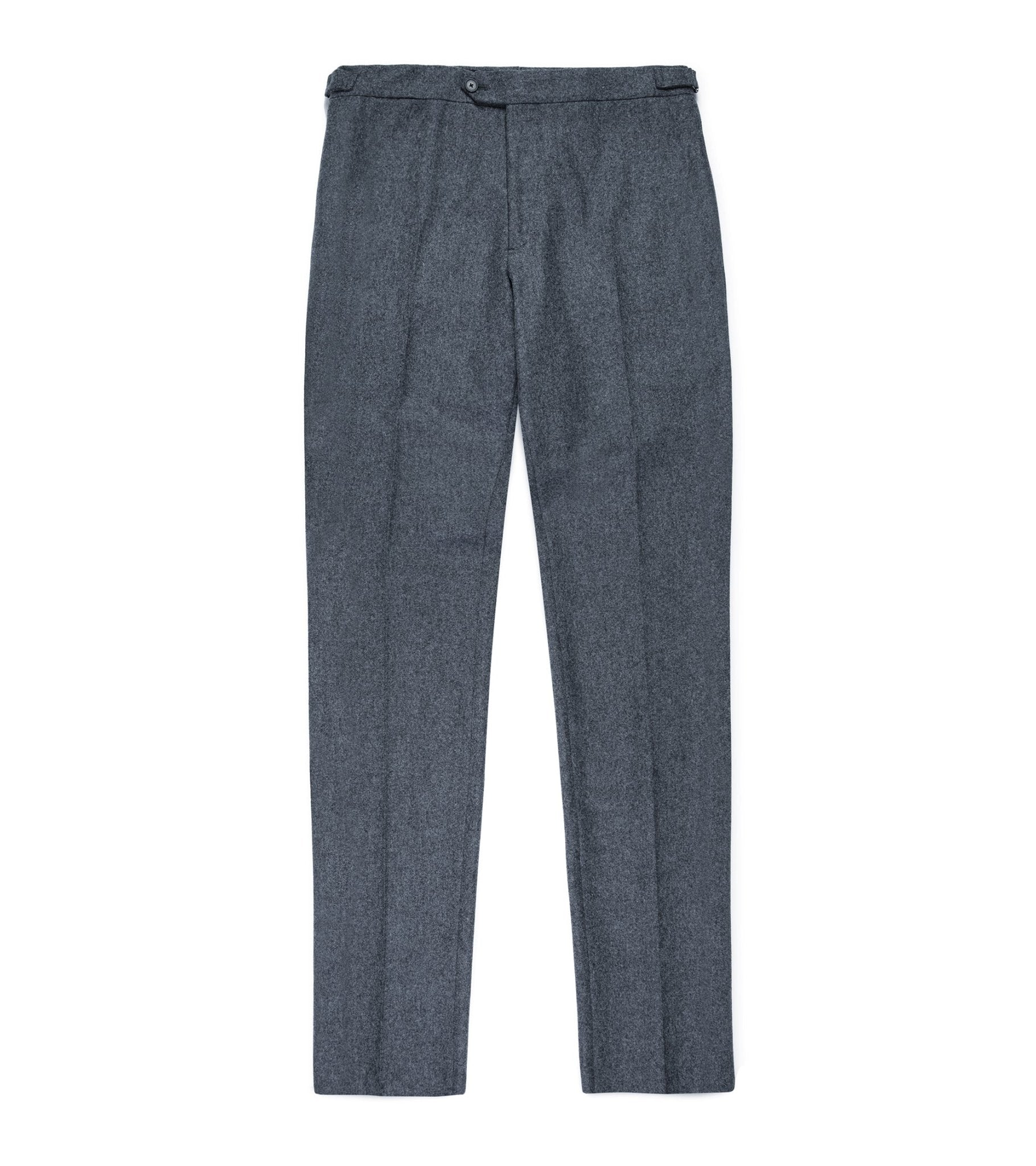 Trunk Wigmore Wool Flannel Suit Trousers: Charcoal - Trunk Clothiers