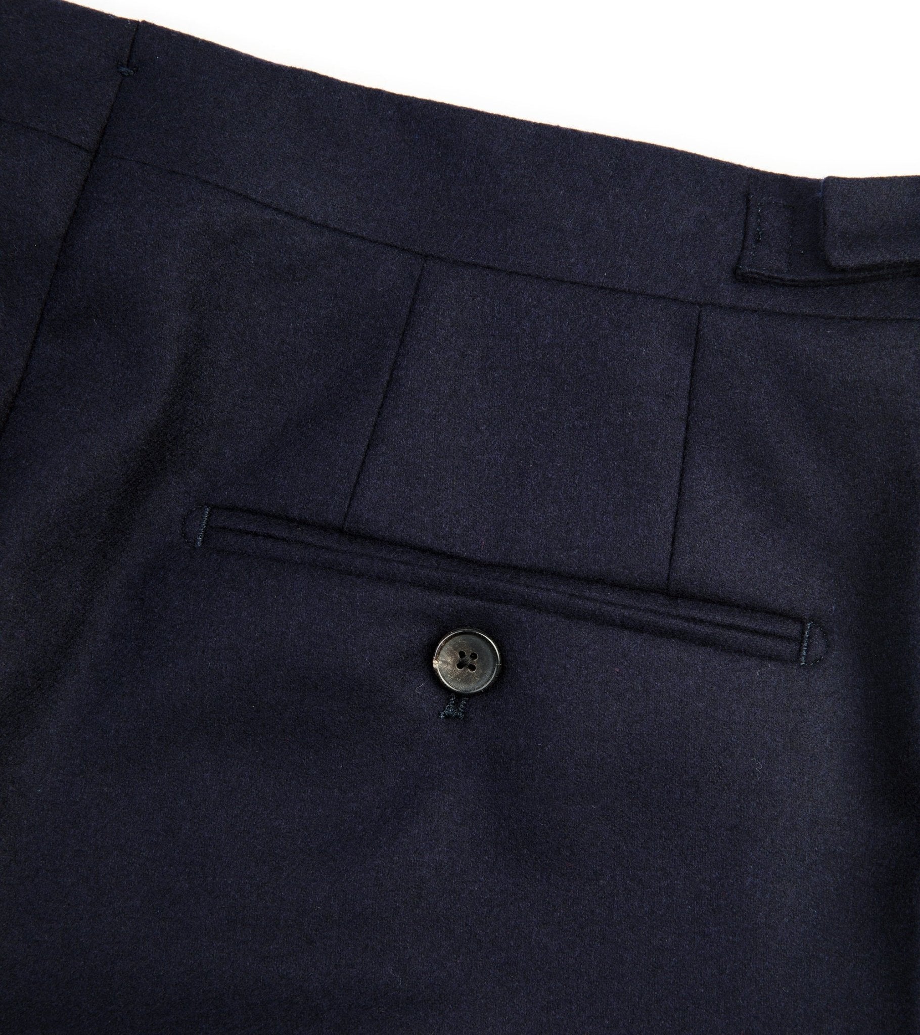 Trunk Wigmore Wool Flannel Suit Trousers: Navy - Trunk Clothiers