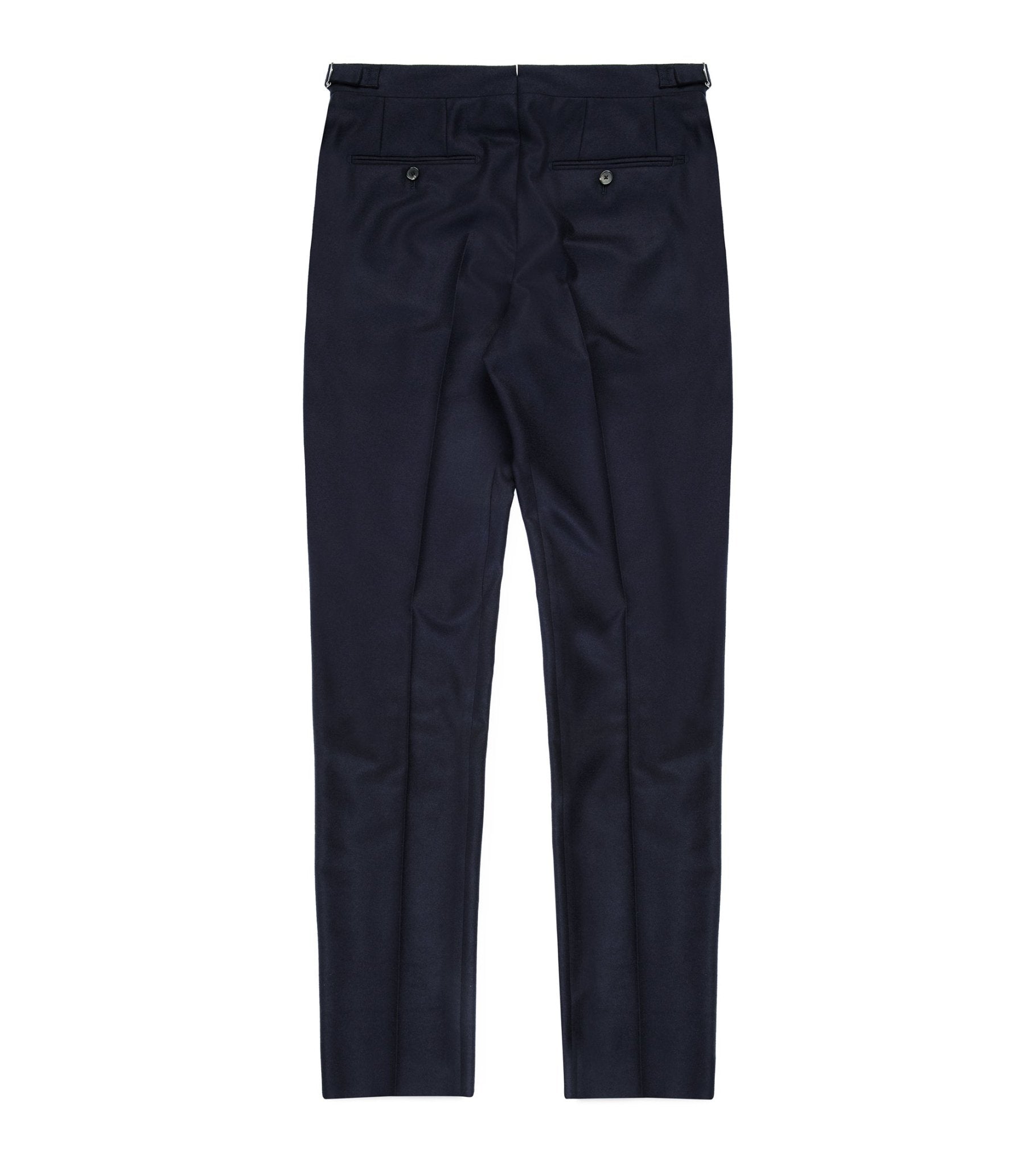 Trunk Wigmore Wool Flannel Suit Trousers: Navy - Trunk Clothiers