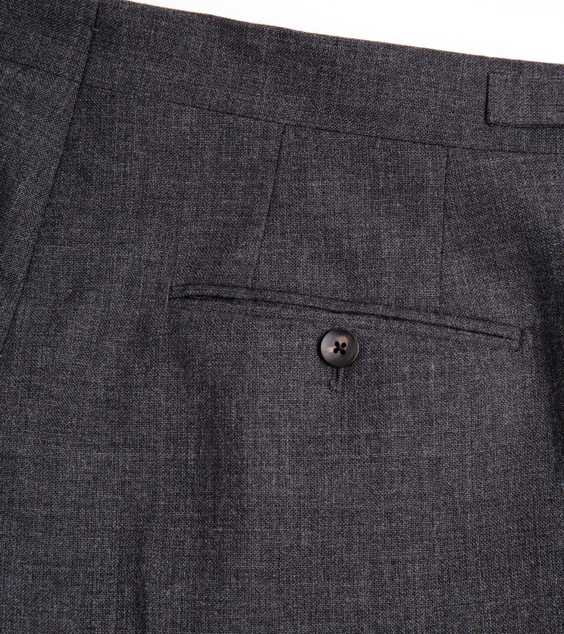 Trunk Wigmore Wool Fresco Suit Trousers: Charcoal - Trunk Clothiers