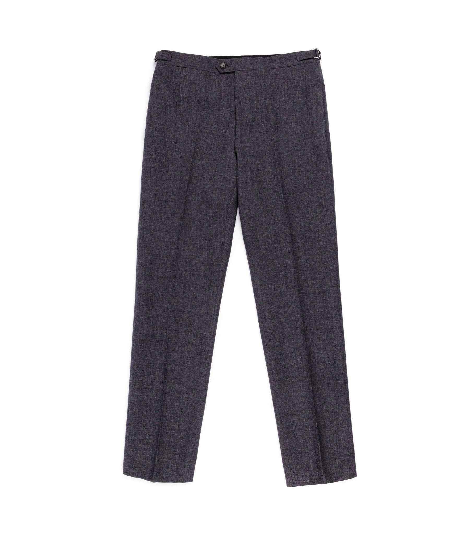 Trunk Wigmore Wool Fresco Suit Trousers: Charcoal - Trunk Clothiers