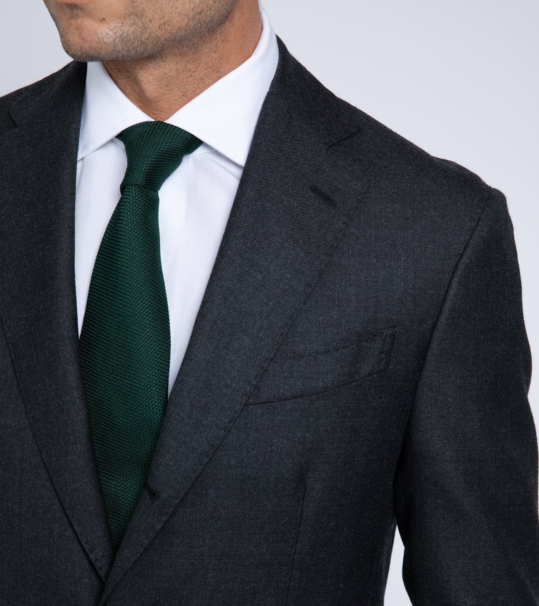 Trunk Wigmore Wool Twill Suit Jacket: Charcoal - Trunk Clothiers