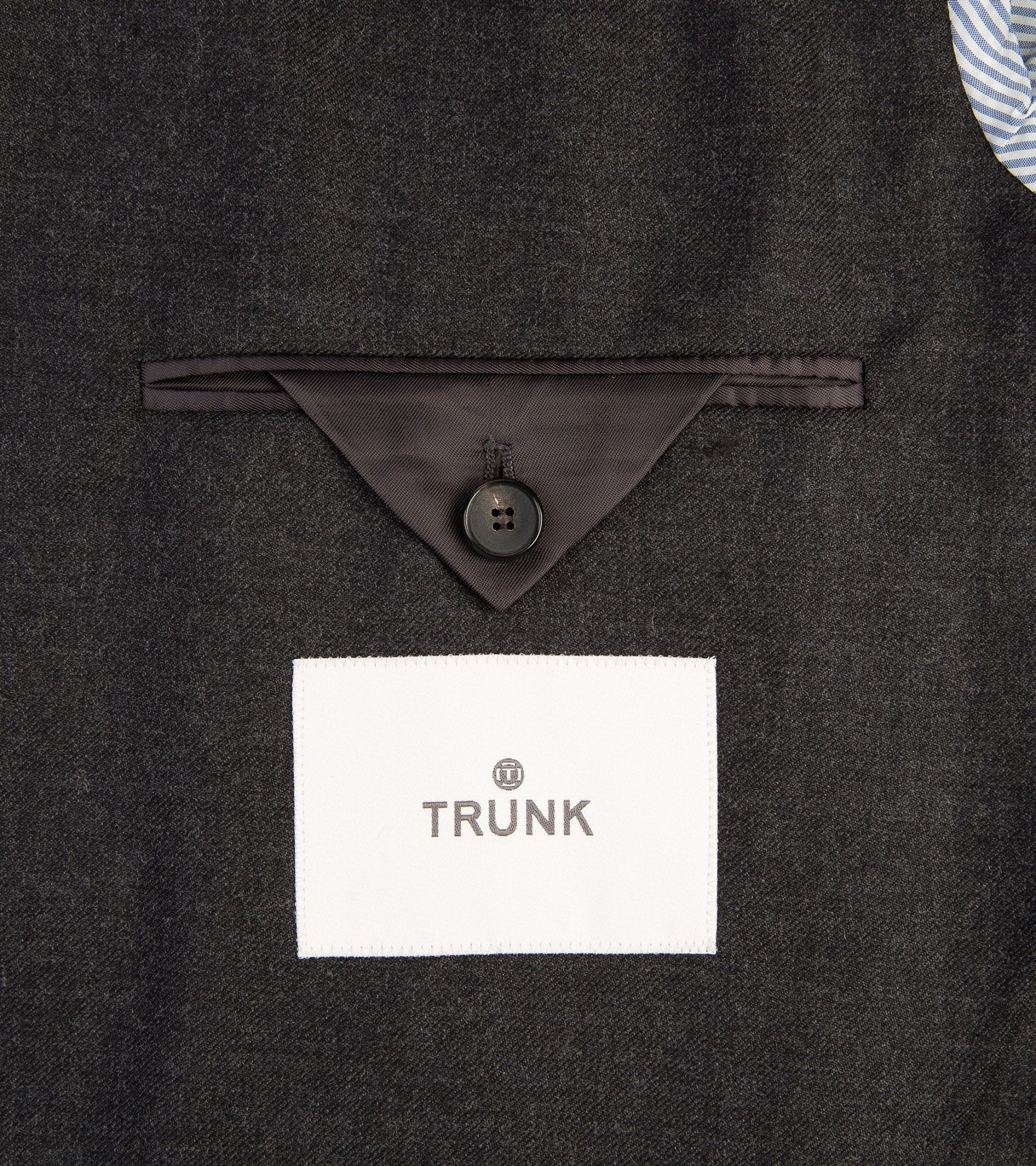 Trunk Wigmore Wool Twill Suit Jacket: Charcoal - Trunk Clothiers