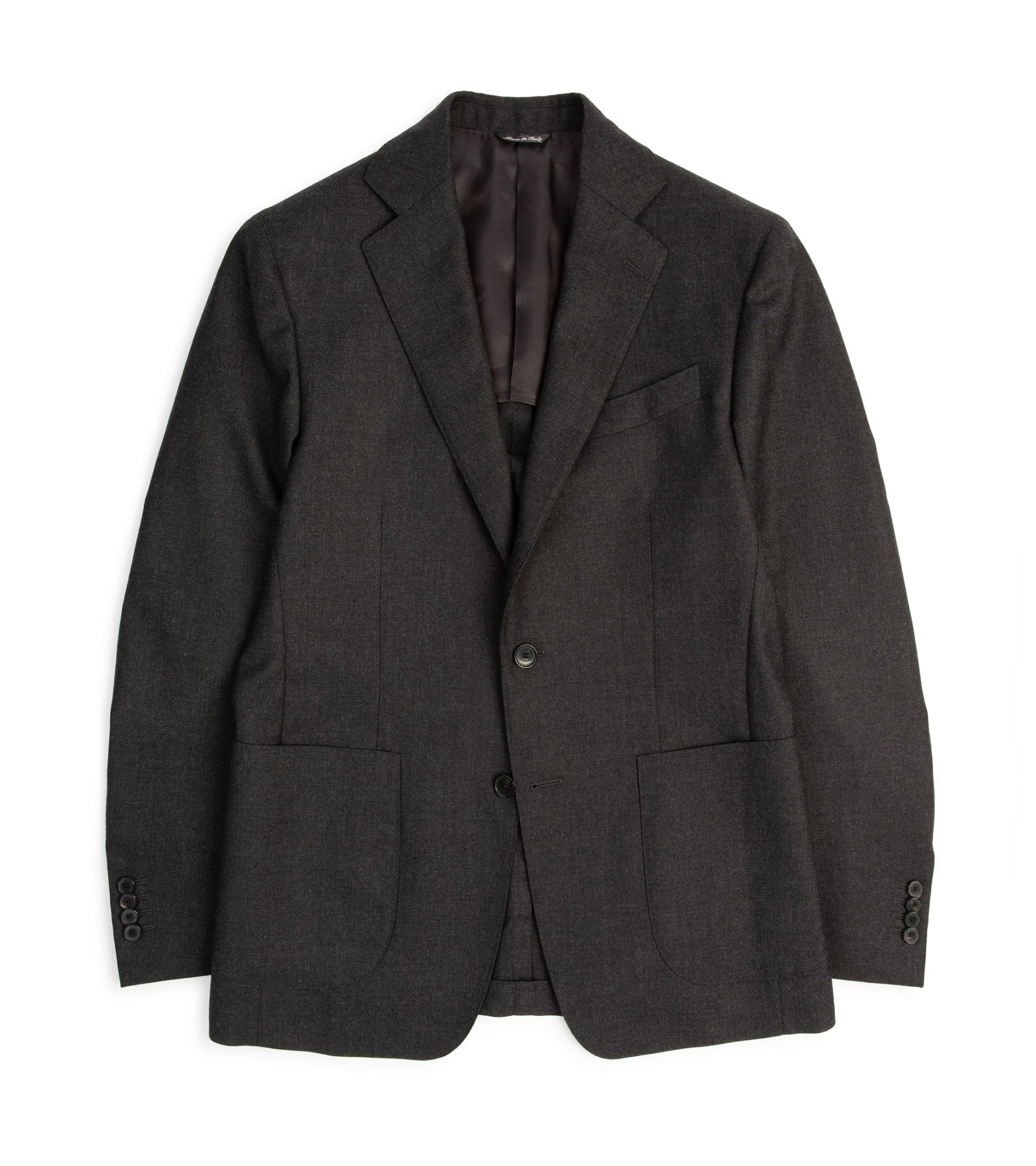 Trunk Wigmore Wool Twill Suit Jacket: Charcoal - Trunk Clothiers