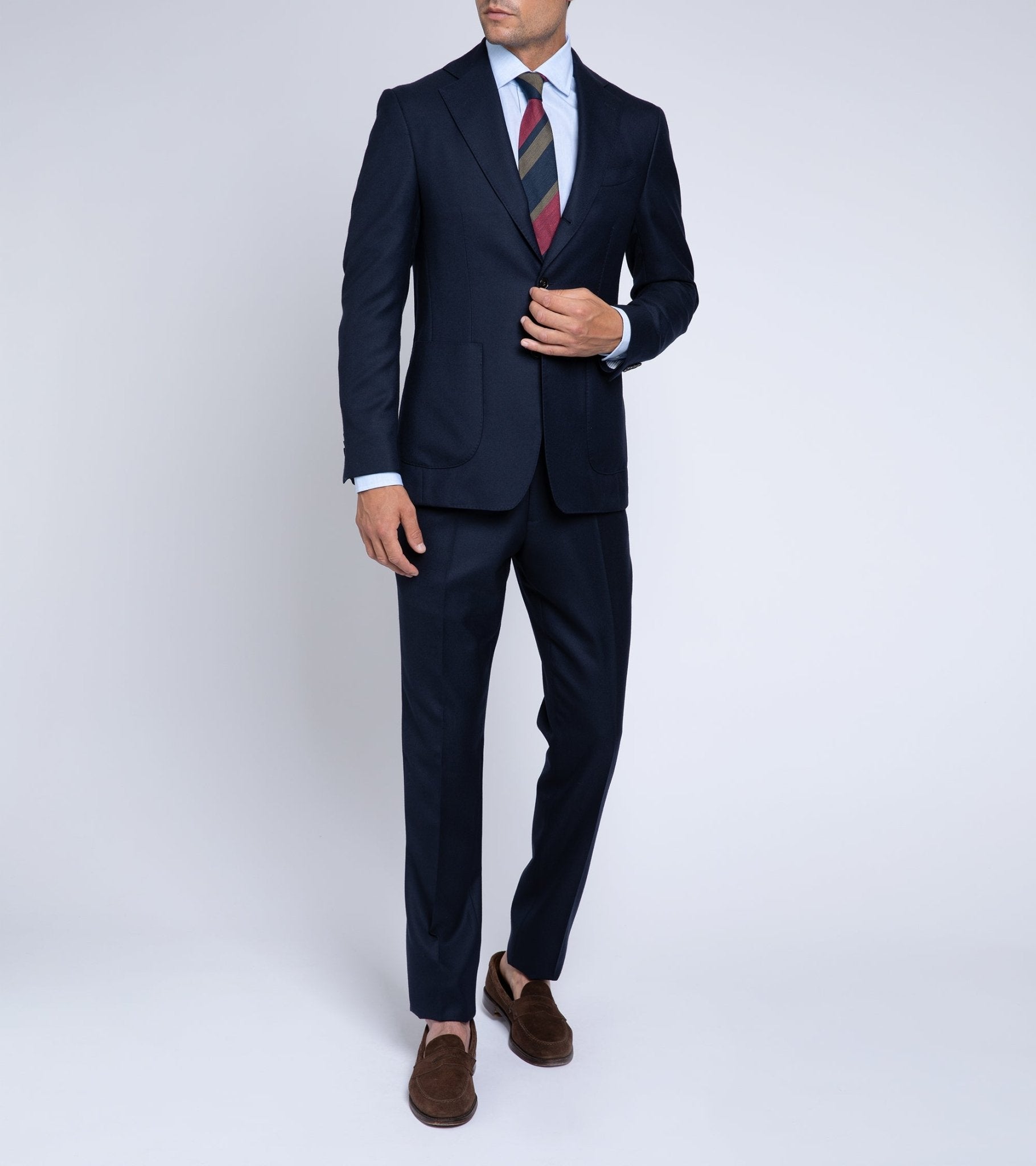 Trunk Wigmore Wool Twill Suit Jacket: Navy - Trunk Clothiers