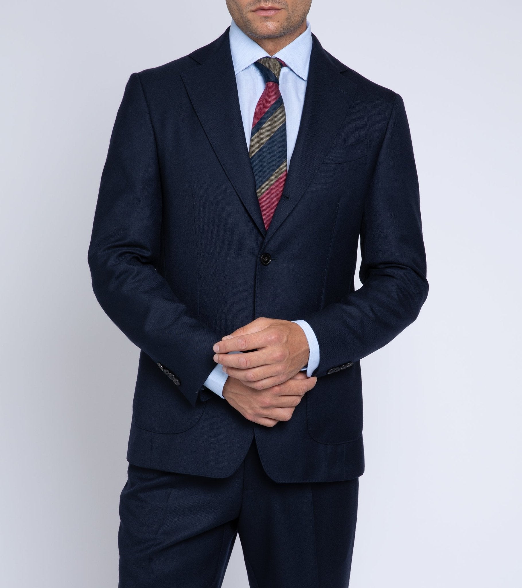 Trunk Wigmore Wool Twill Suit Jacket: Navy - Trunk Clothiers