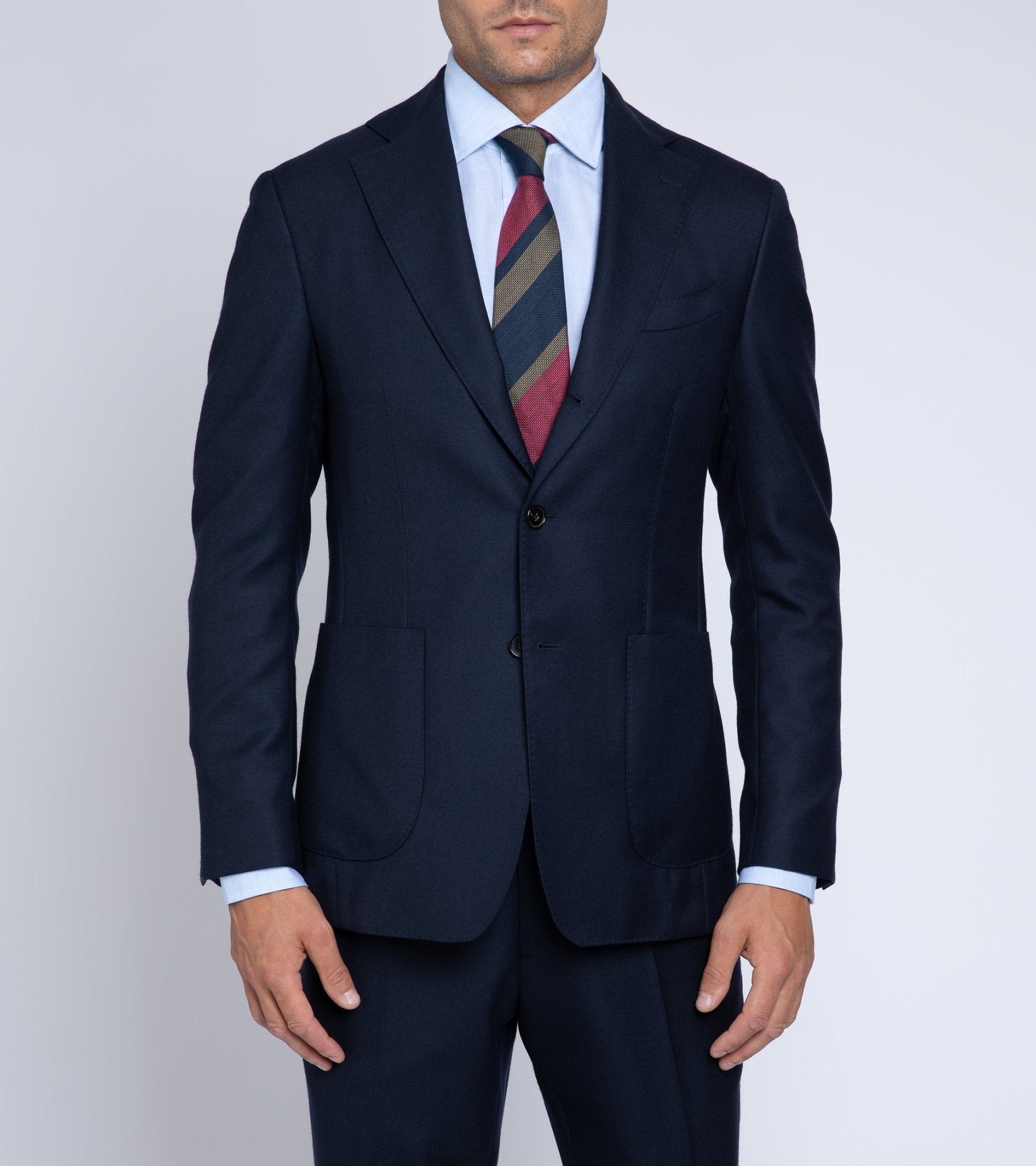 Trunk Wigmore Wool Twill Suit Jacket: Navy - Trunk Clothiers