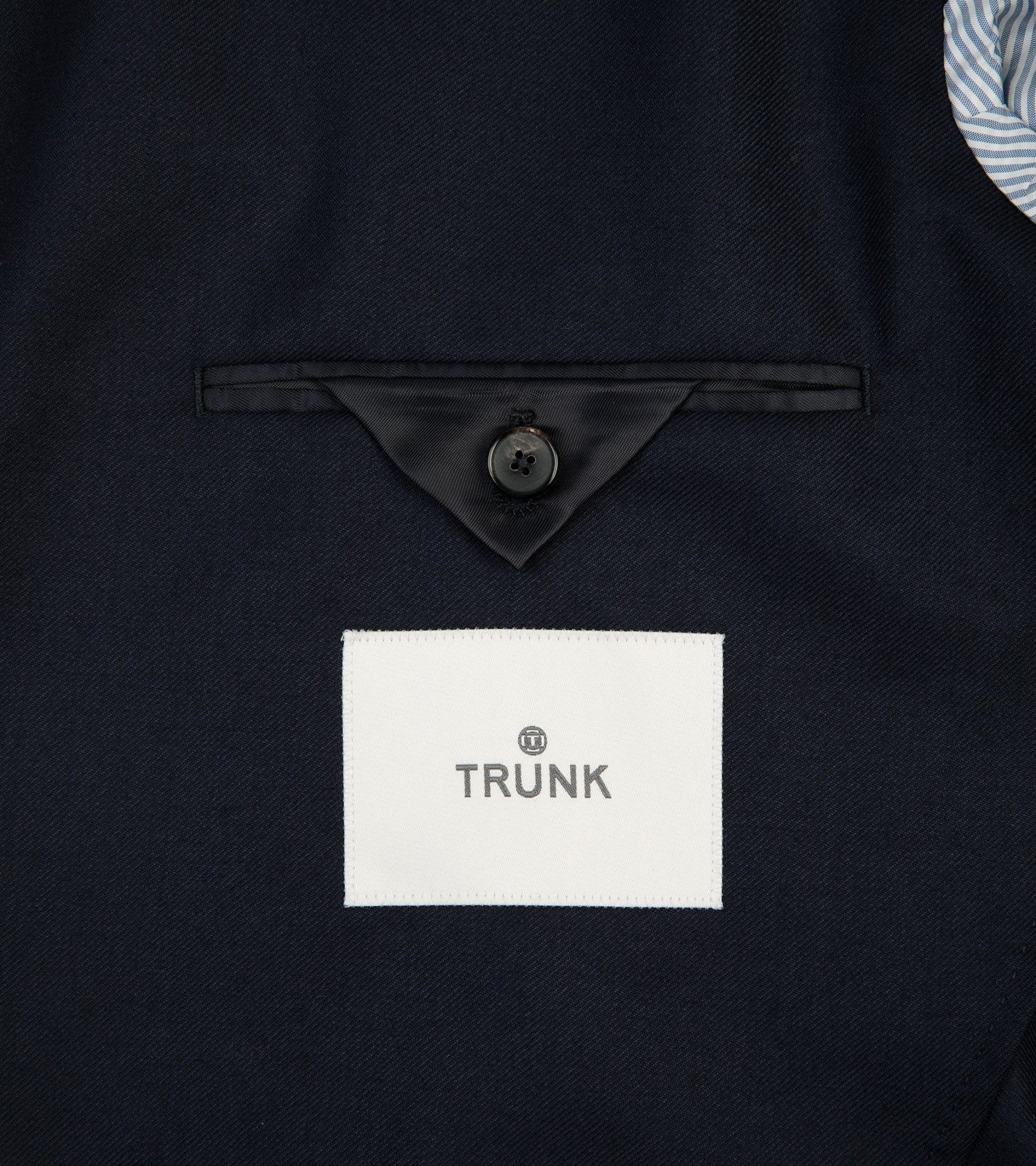 Trunk Wigmore Wool Twill Suit Jacket: Navy - Trunk Clothiers