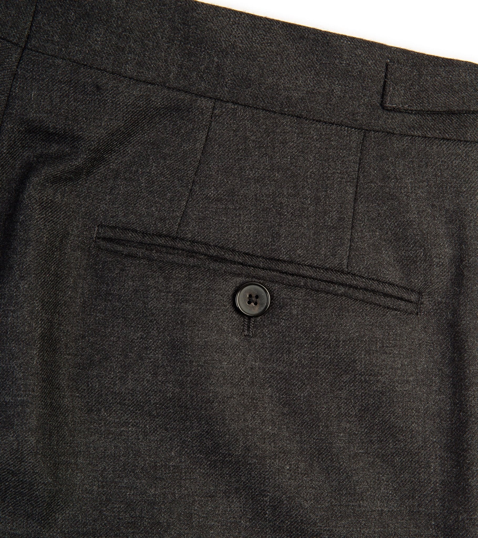 Trunk Wigmore Wool Twill Suit Trousers: Charcoal - Trunk Clothiers