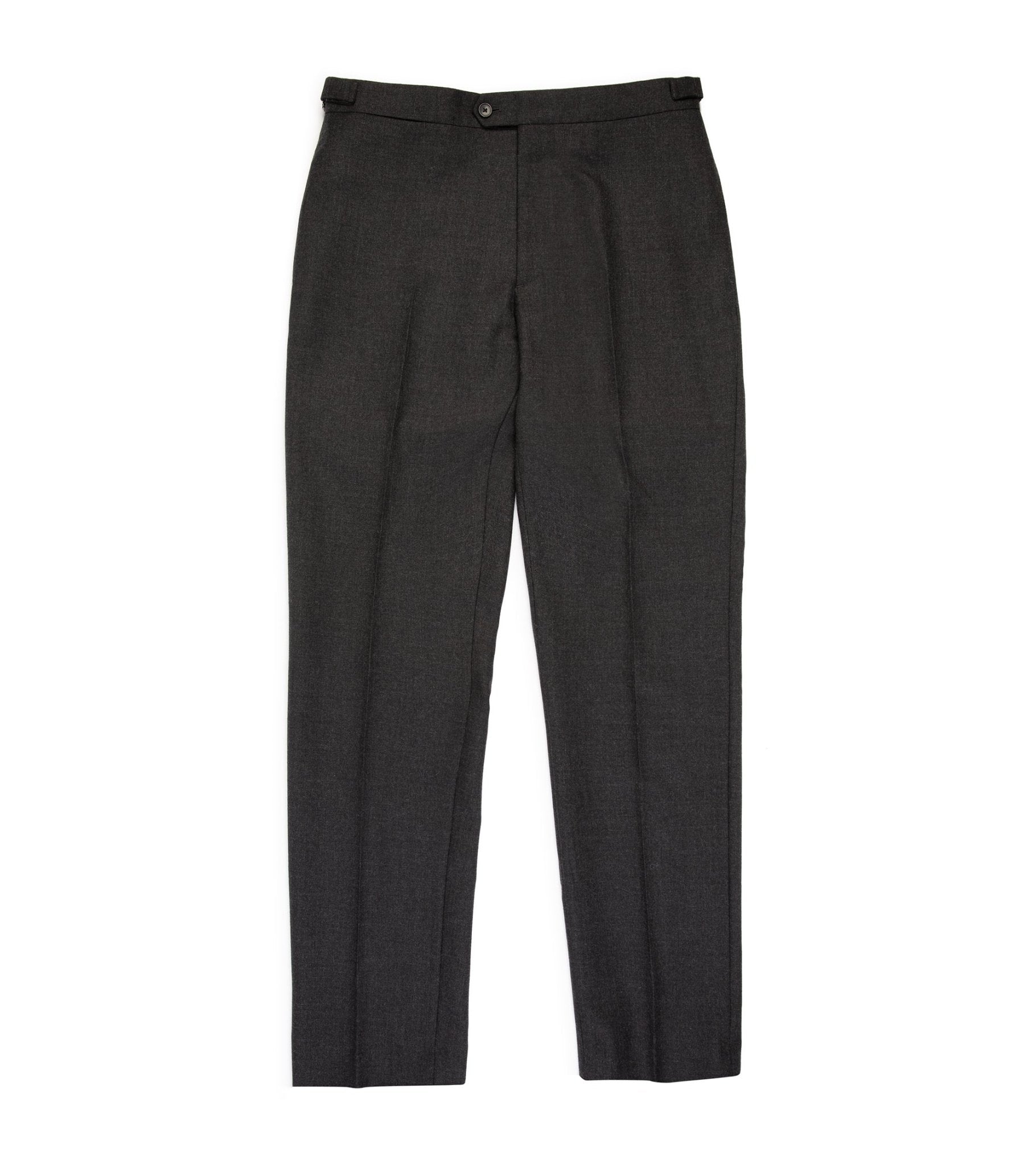 Trunk Wigmore Wool Twill Suit Trousers: Charcoal - Trunk Clothiers