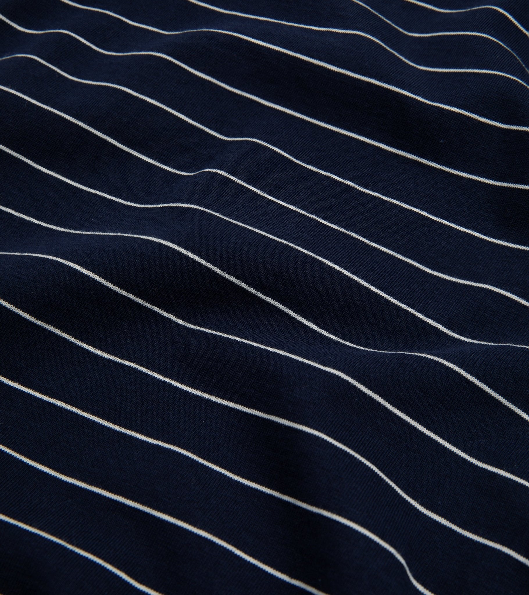 Trunk York Organic Cotton Fine Stripe T-Shirt: Navy - Trunk Clothiers