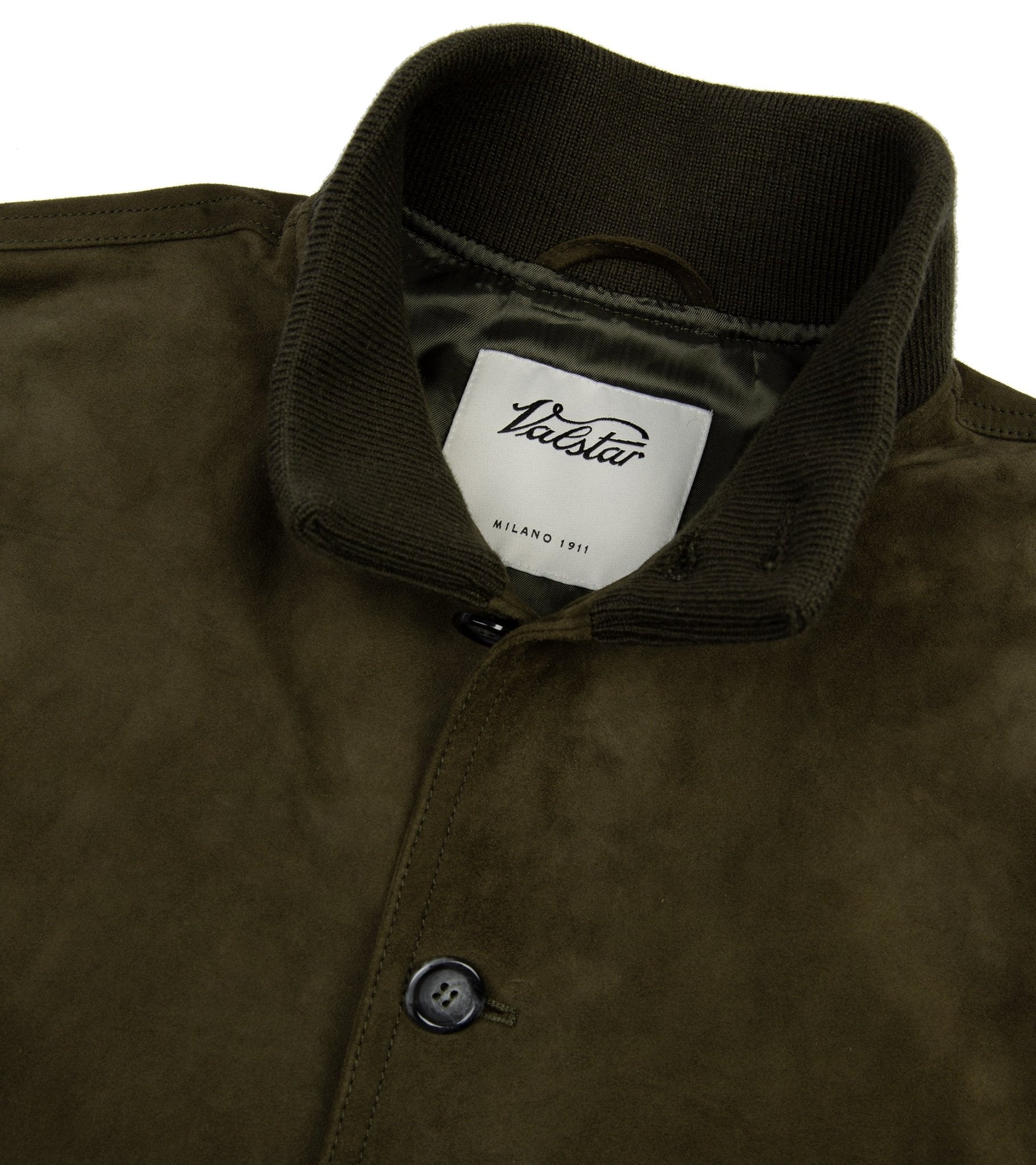 Valstar Lined Suede Valstarino Jacket: Moss Green - Trunk Clothiers