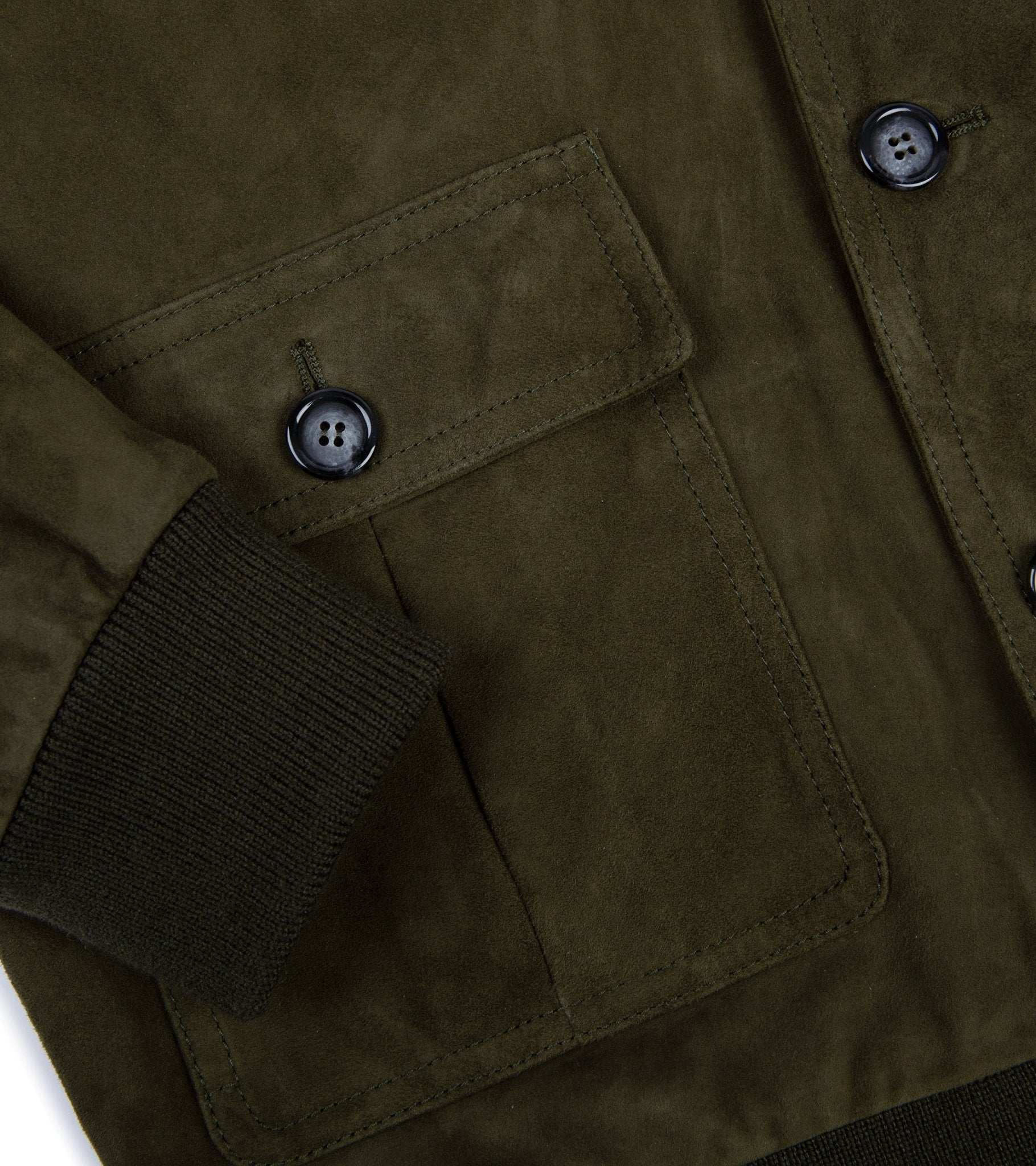 Valstar Lined Suede Valstarino Jacket: Moss Green - Trunk Clothiers