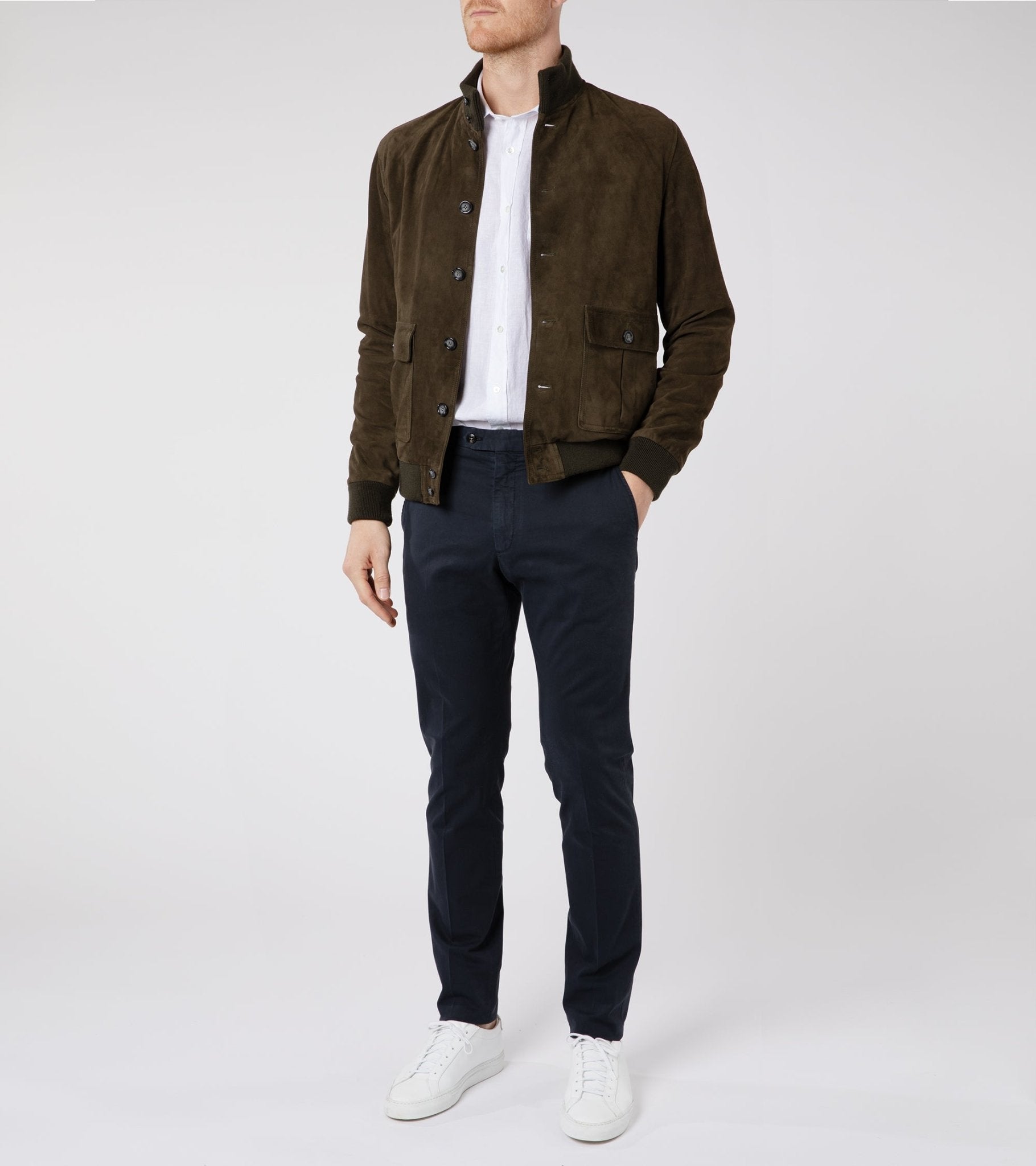 Valstar Lined Suede Valstarino Jacket: Moss Green - Trunk Clothiers