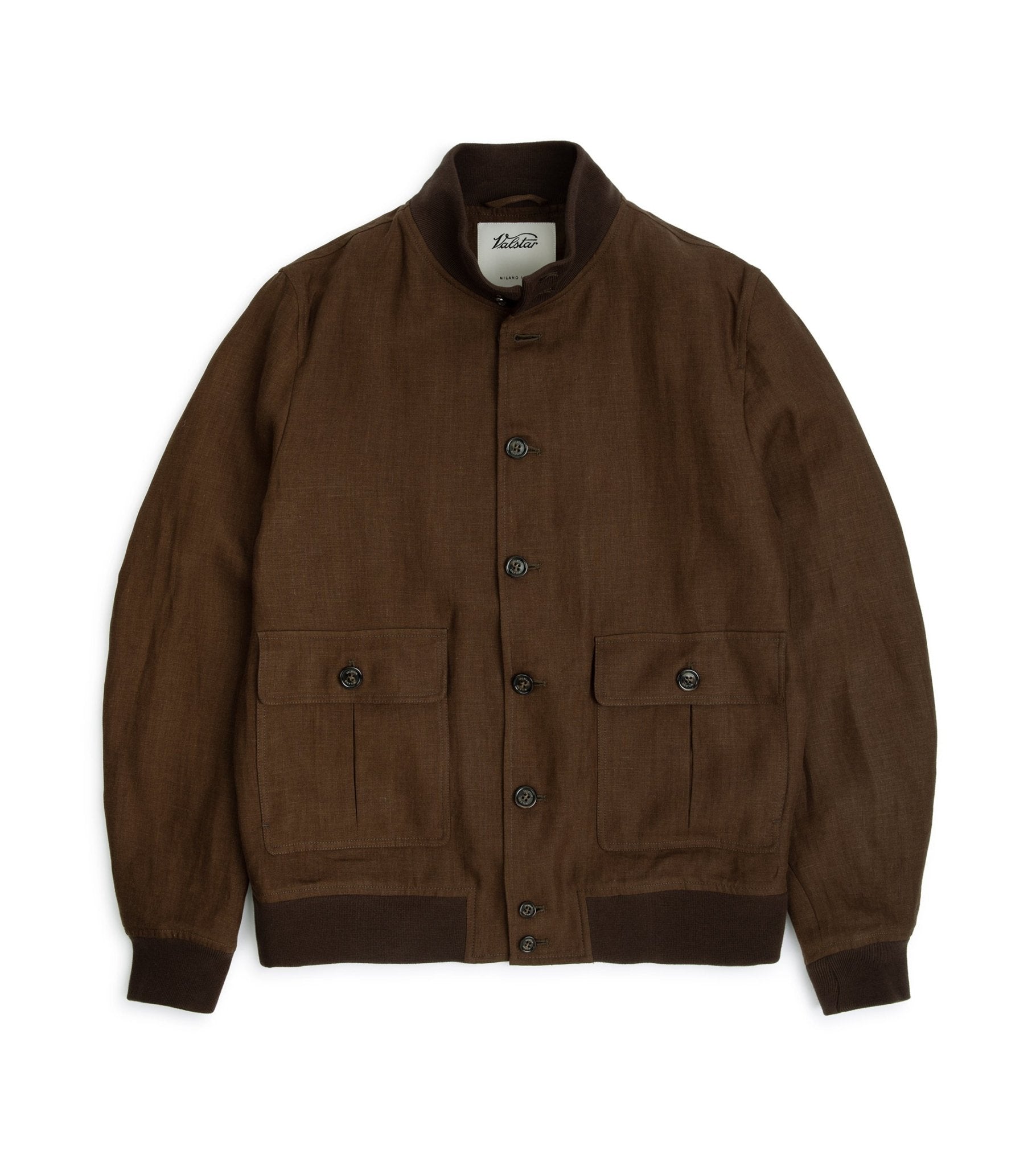 Valstar Linen Valstarino Jacket: Brown - Trunk Clothiers