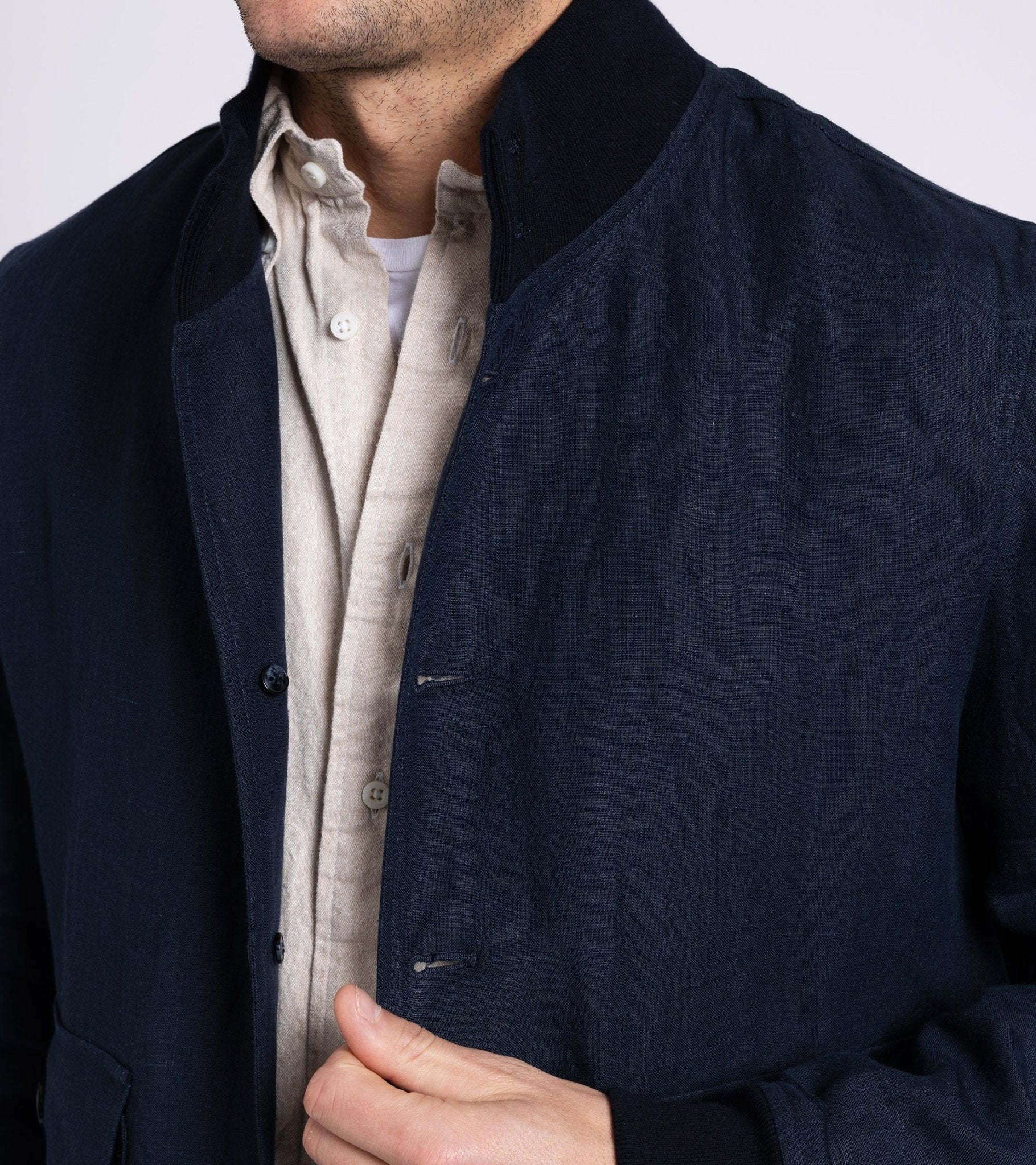 Valstar Linen Valstarino Jacket: Navy - Trunk Clothiers