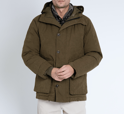 Valstar Liam Waxed Cotton Down Padded Hooded Jacket: Olive